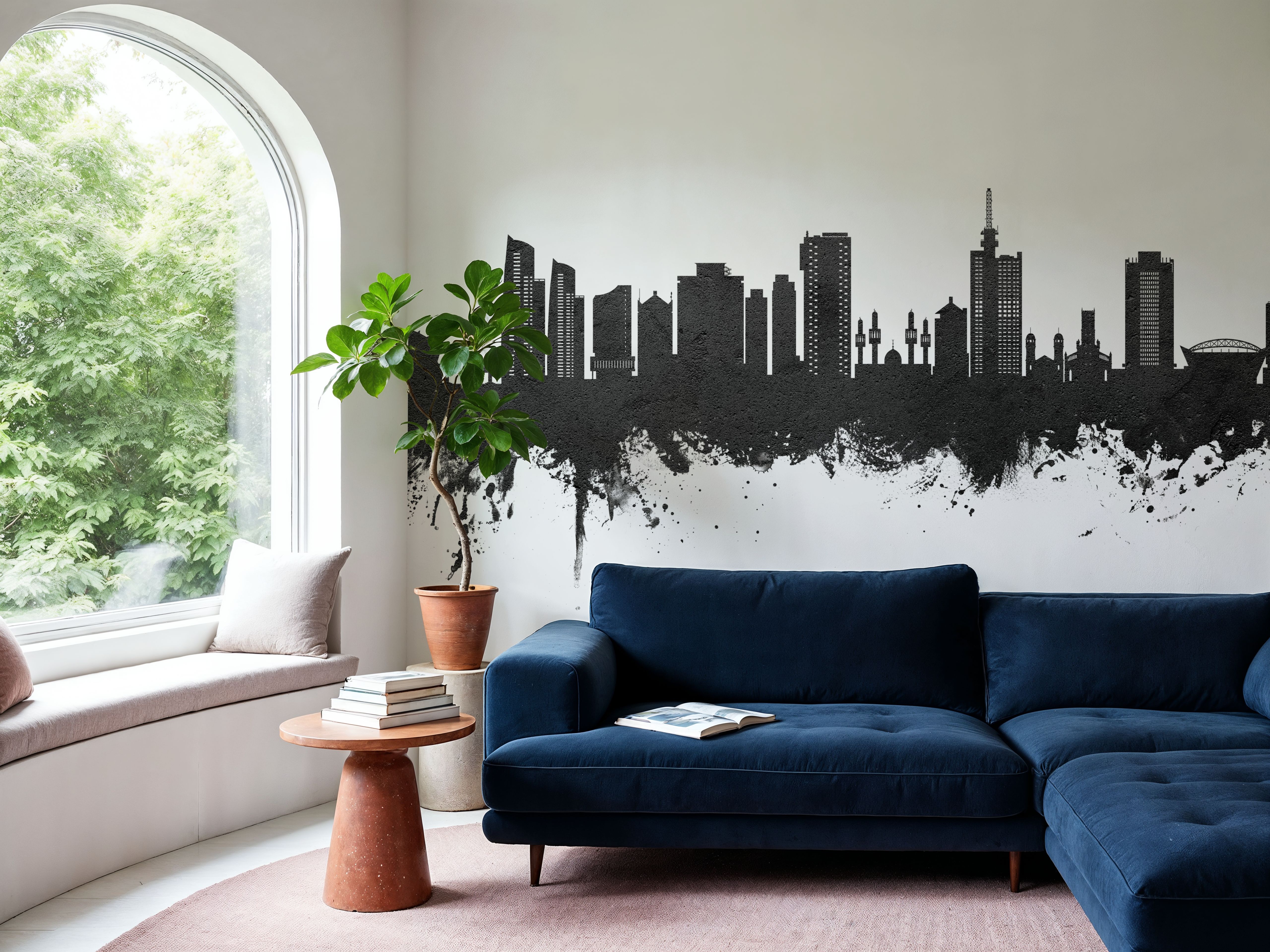 Lagos Nigeria Skyline Black & White