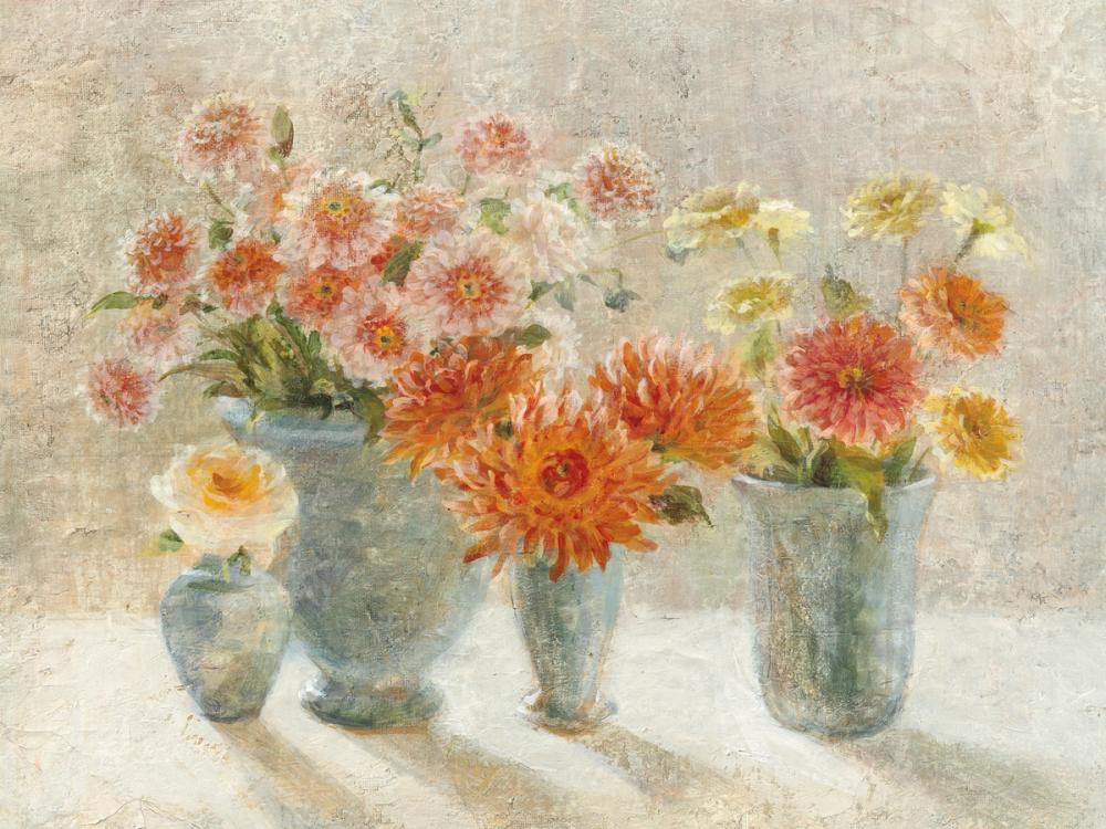 Dahlias in Vases