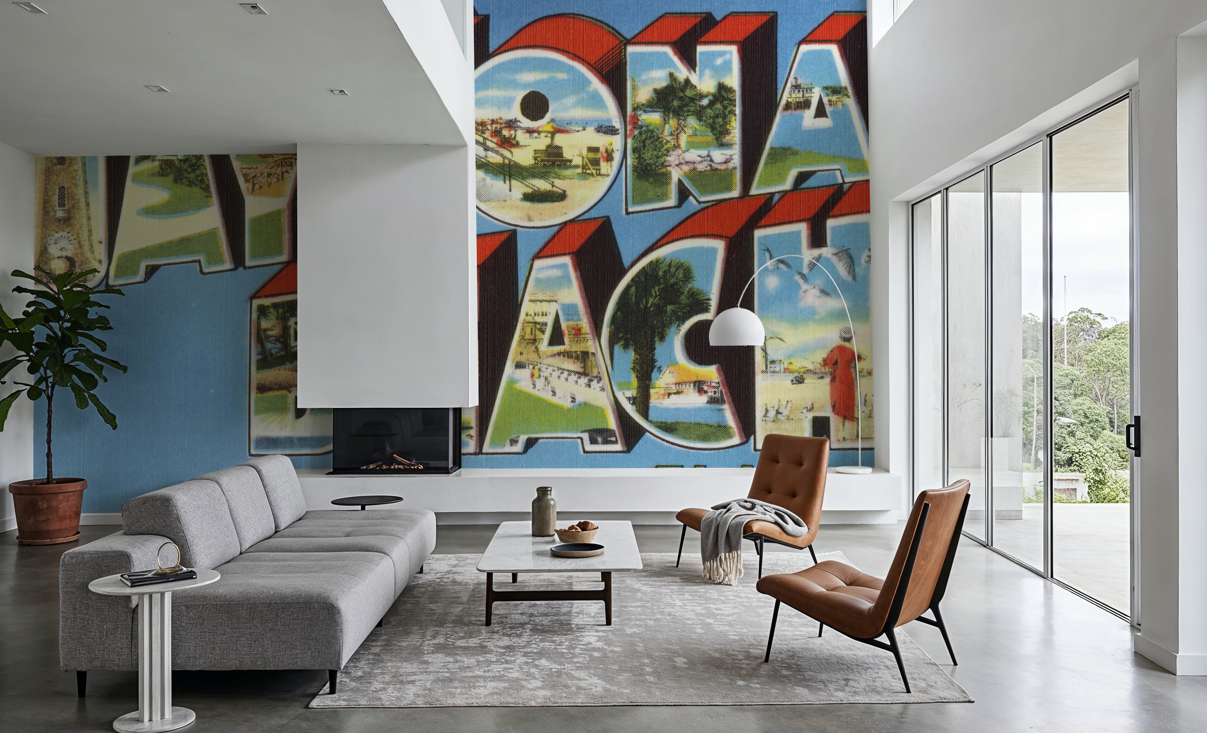 Greetings from Daytona Beach - Screenprint Postcard