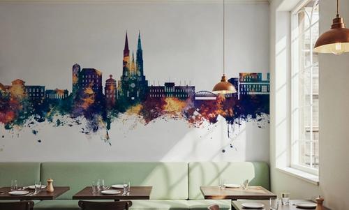 Uppsala Skyline Blue & Bronze