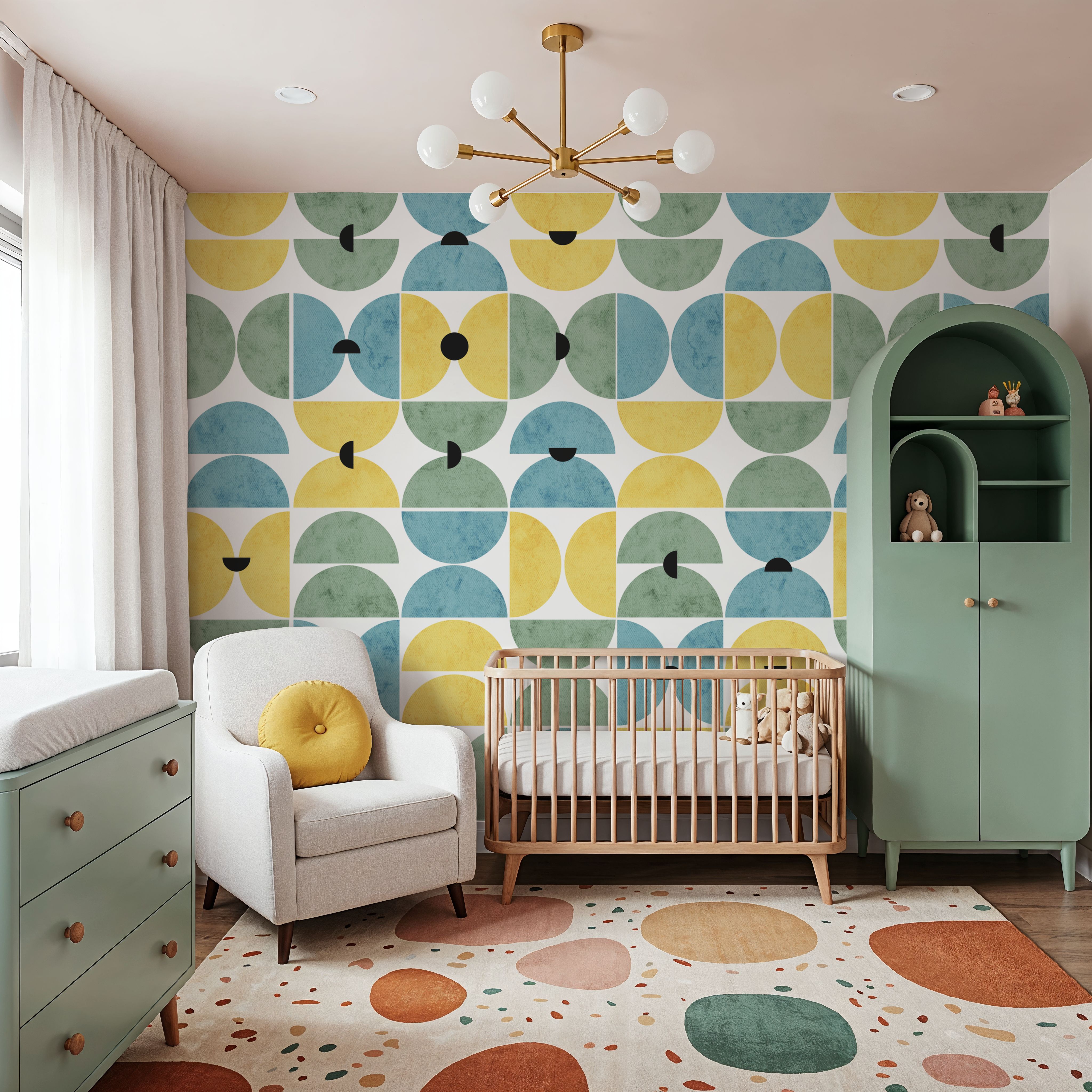 Homley Retro Shapes, Green