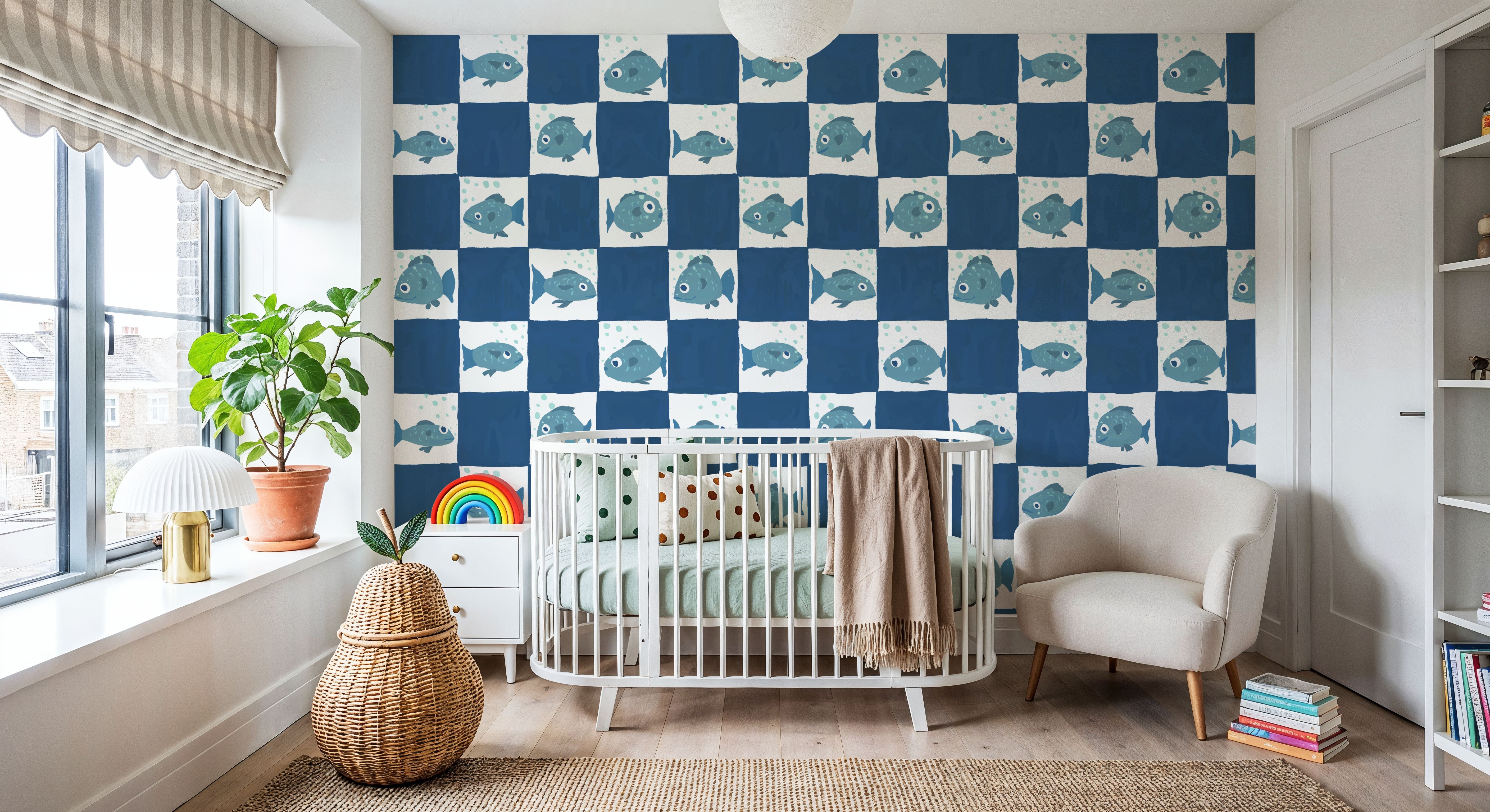 Fish Checkers, Blue