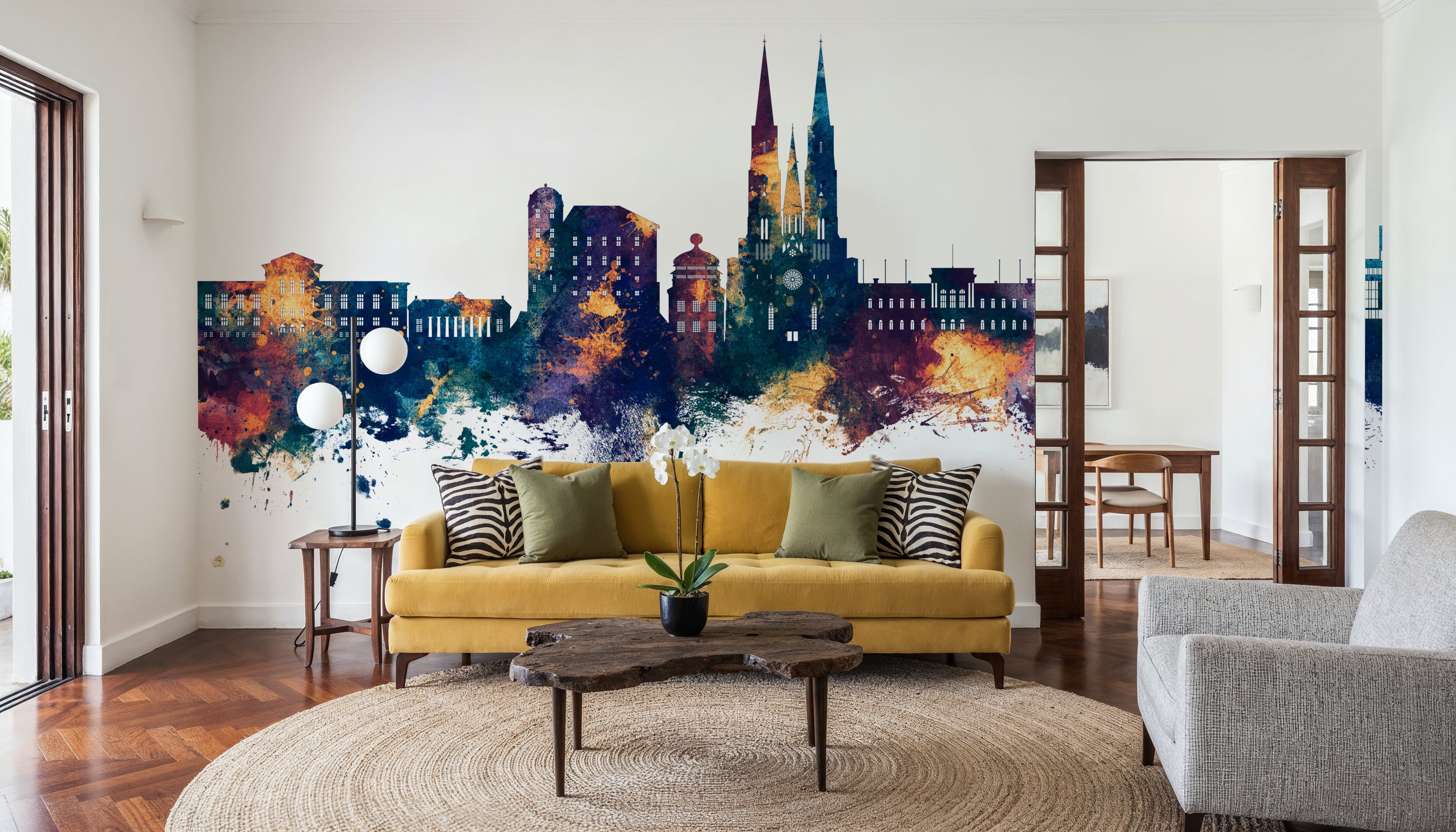 Uppsala Skyline Blue & Bronze