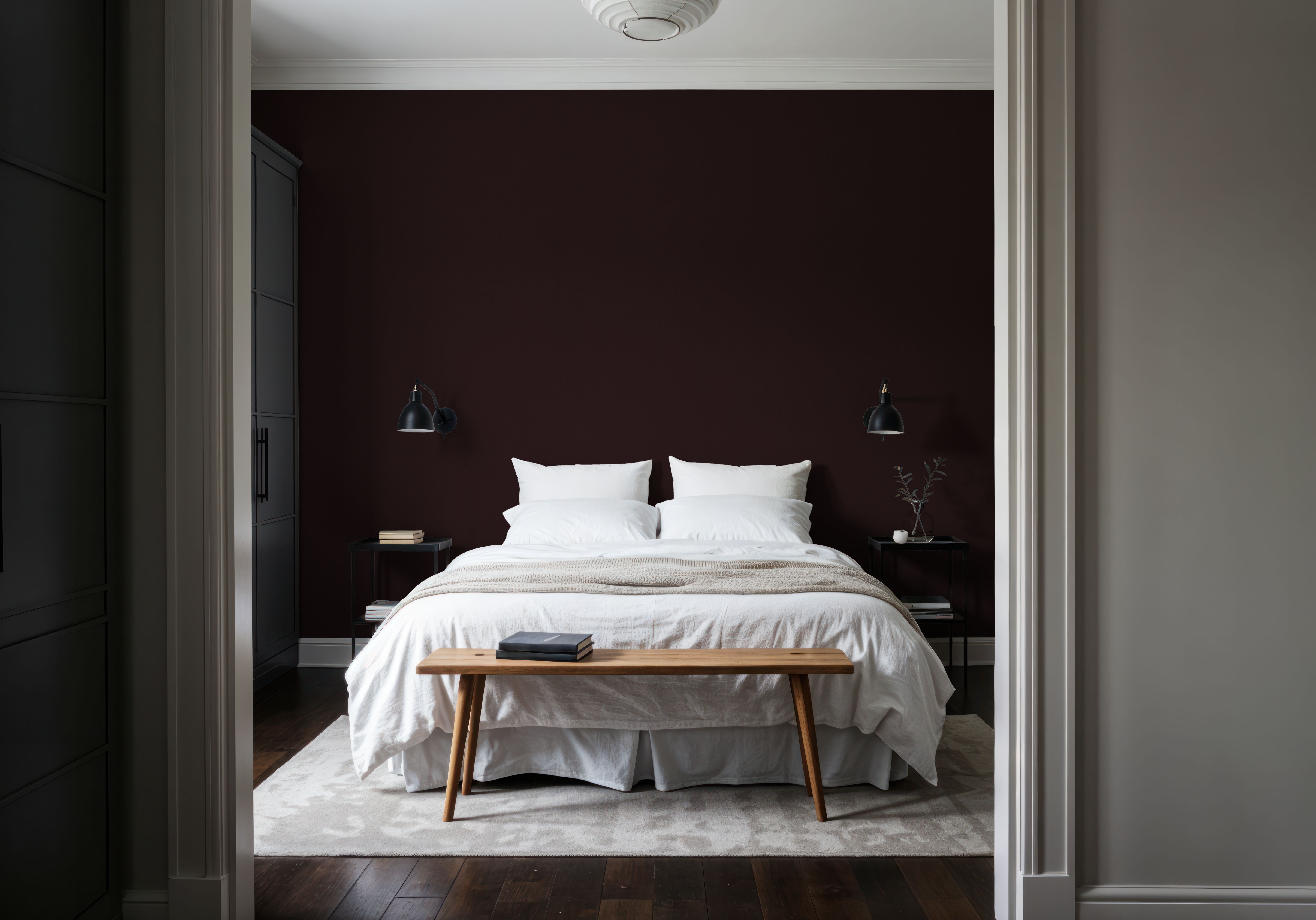 Linen Mist Murky Collection, Burgundy