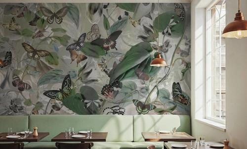 Butterfly Paradise Dark Green