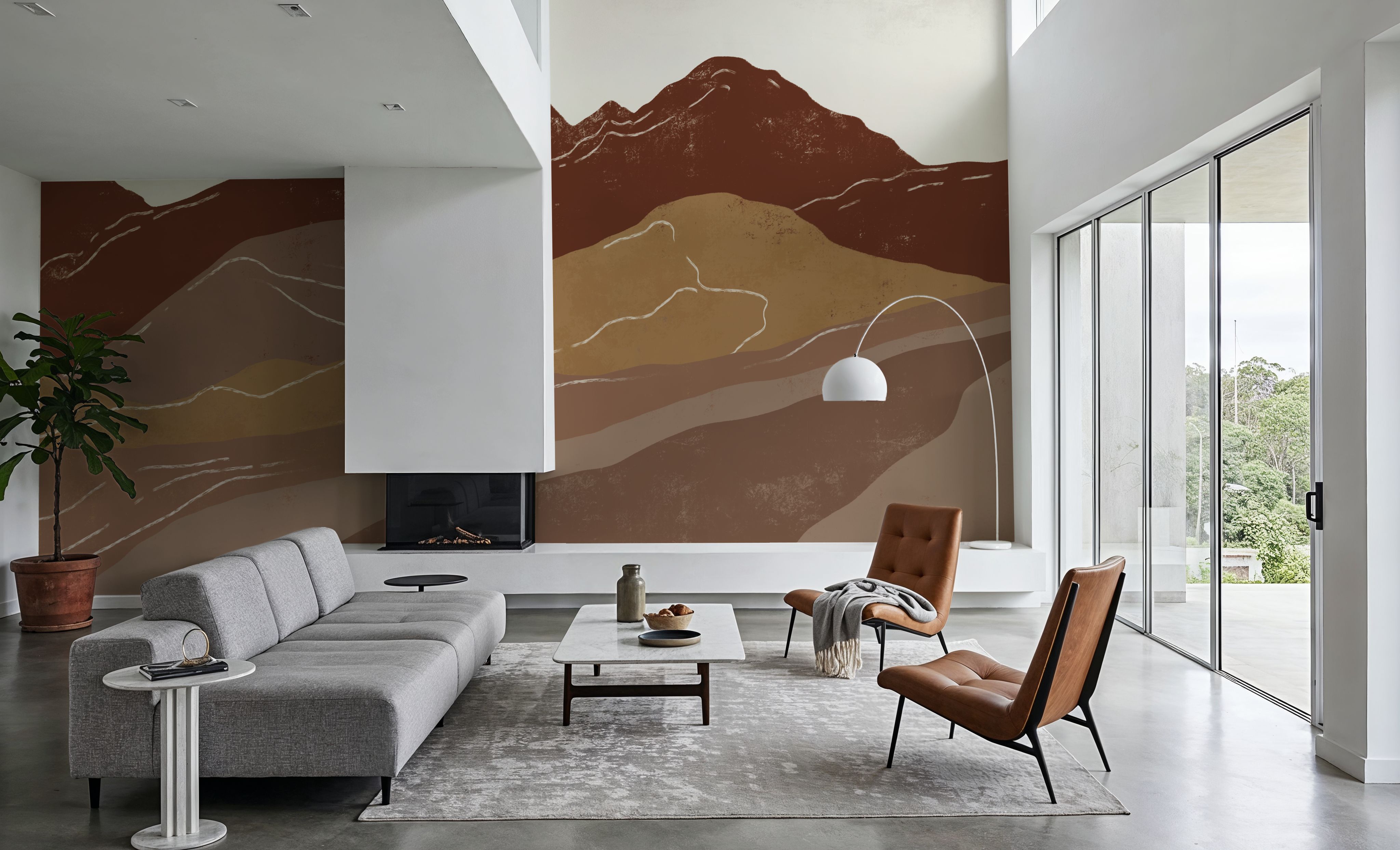 Beige Peruvian Trails, Wallpaper