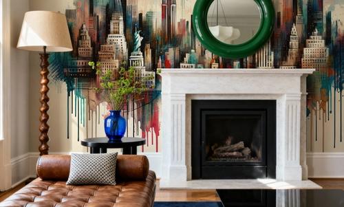 Watercolor New York Skyline