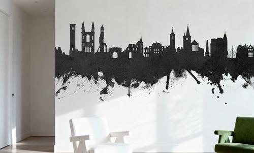 At Andrews Scotland Skyline Black & White