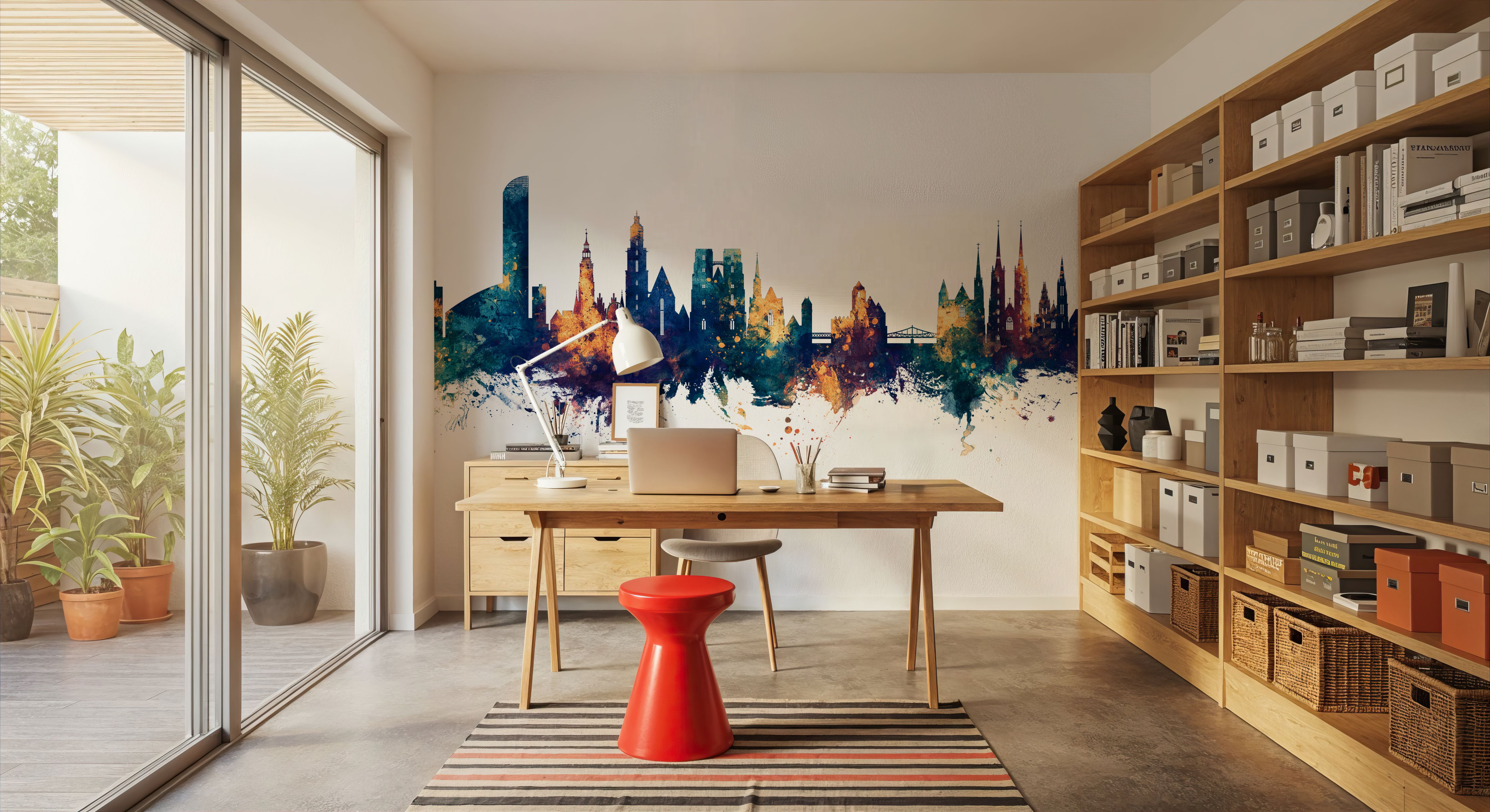 Wroclaw Poland Skyline Blue & Bronze