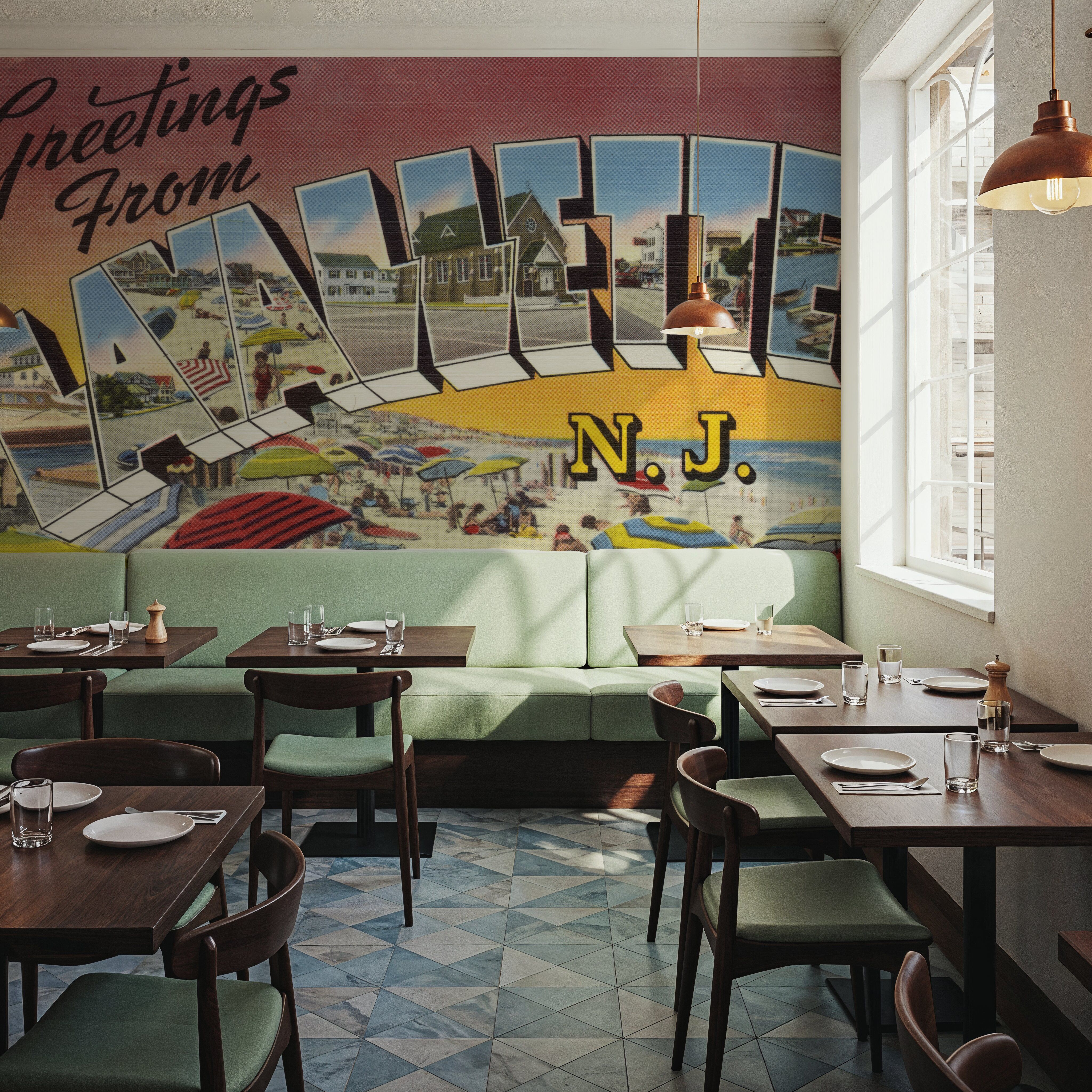 Greetings from Lavallette - Screenprint Postcard