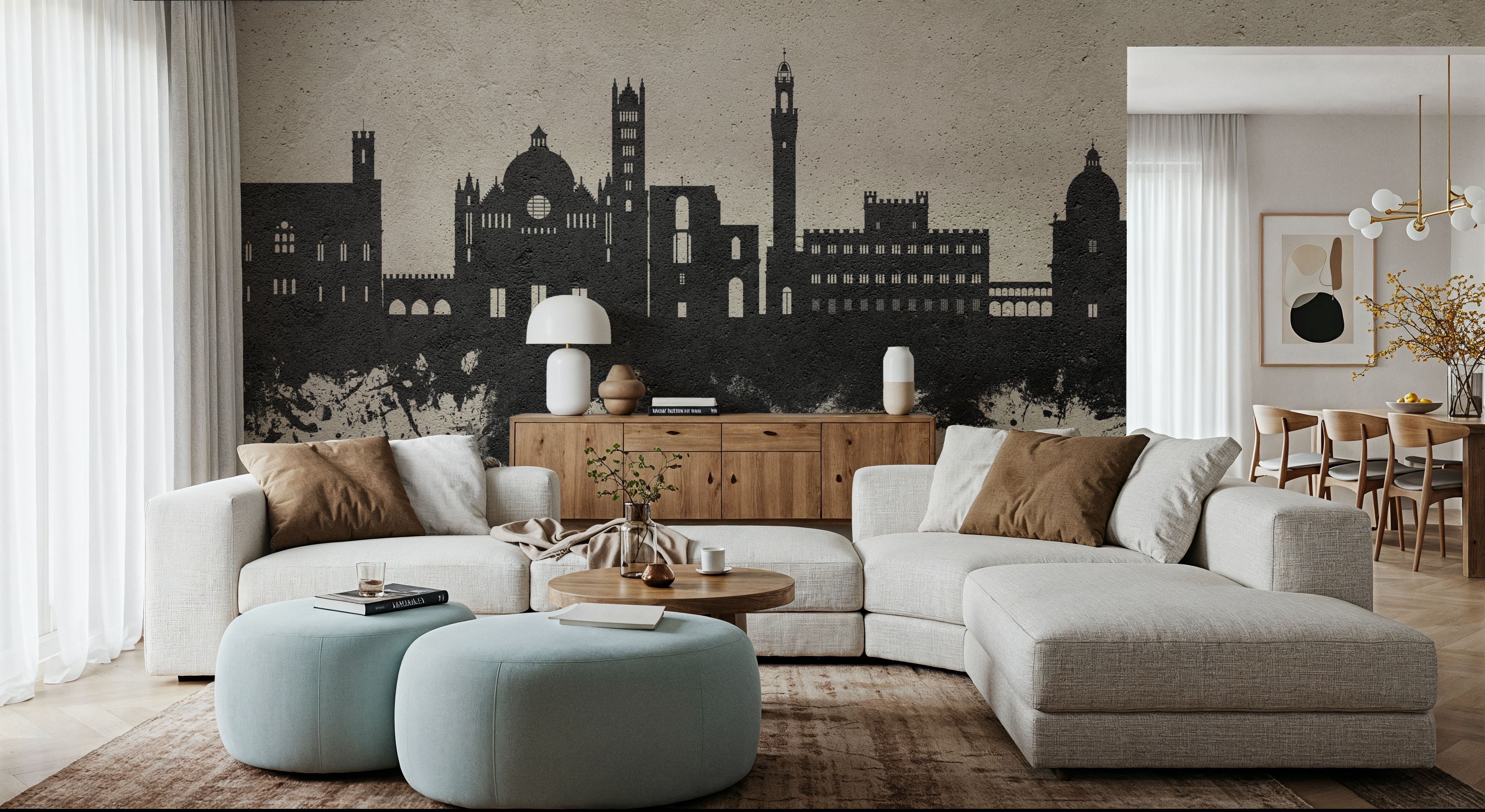 Siena Italy Skyline Concrete