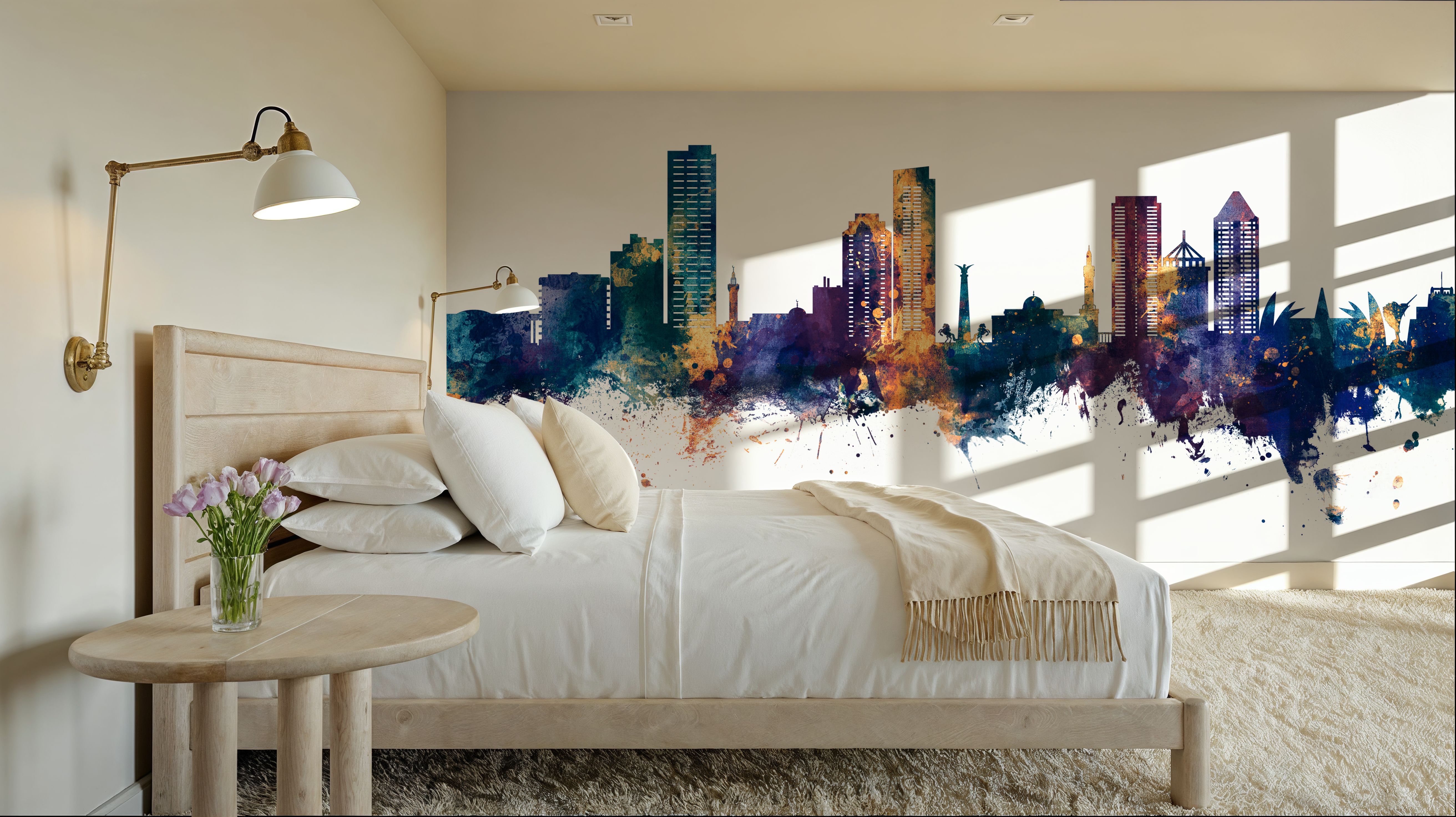 Umm Al Quwain Skyline Blue & Bronze