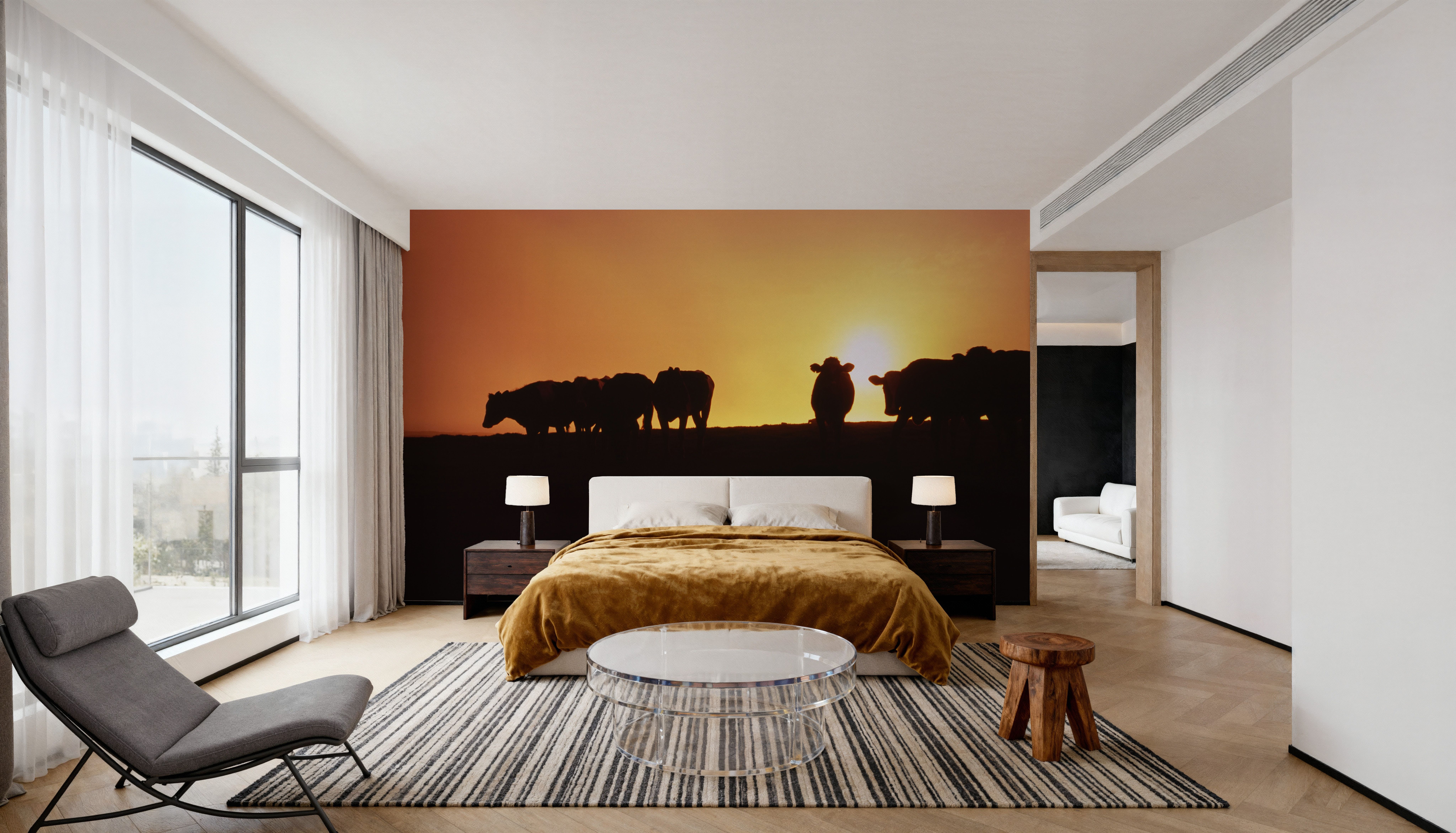 Hillside Cattle Sunset