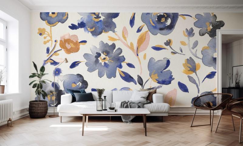 My Flowers in May wallpaper mural 100% PVC-free and non-toxic