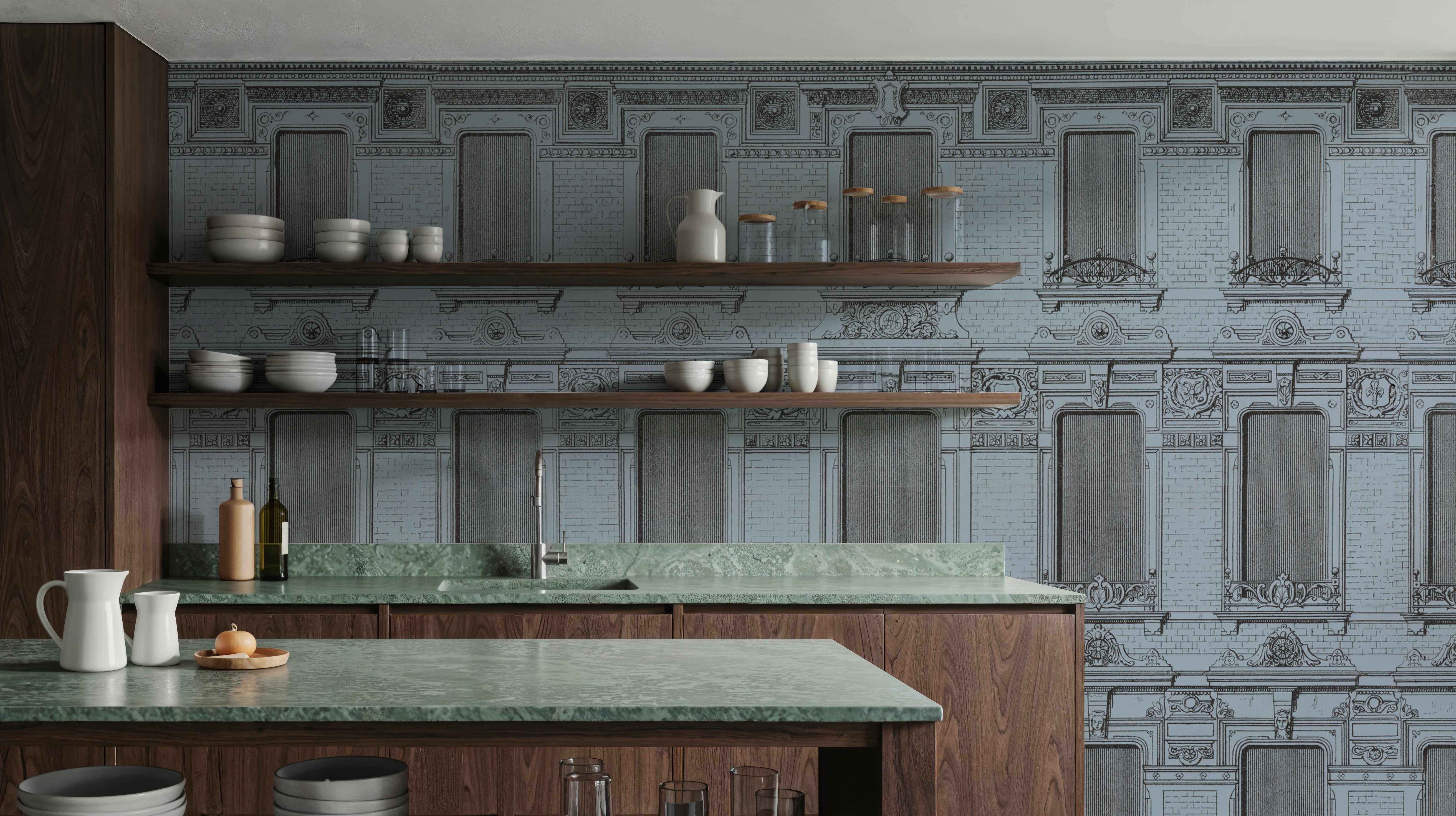 Vintage Facade, Blue