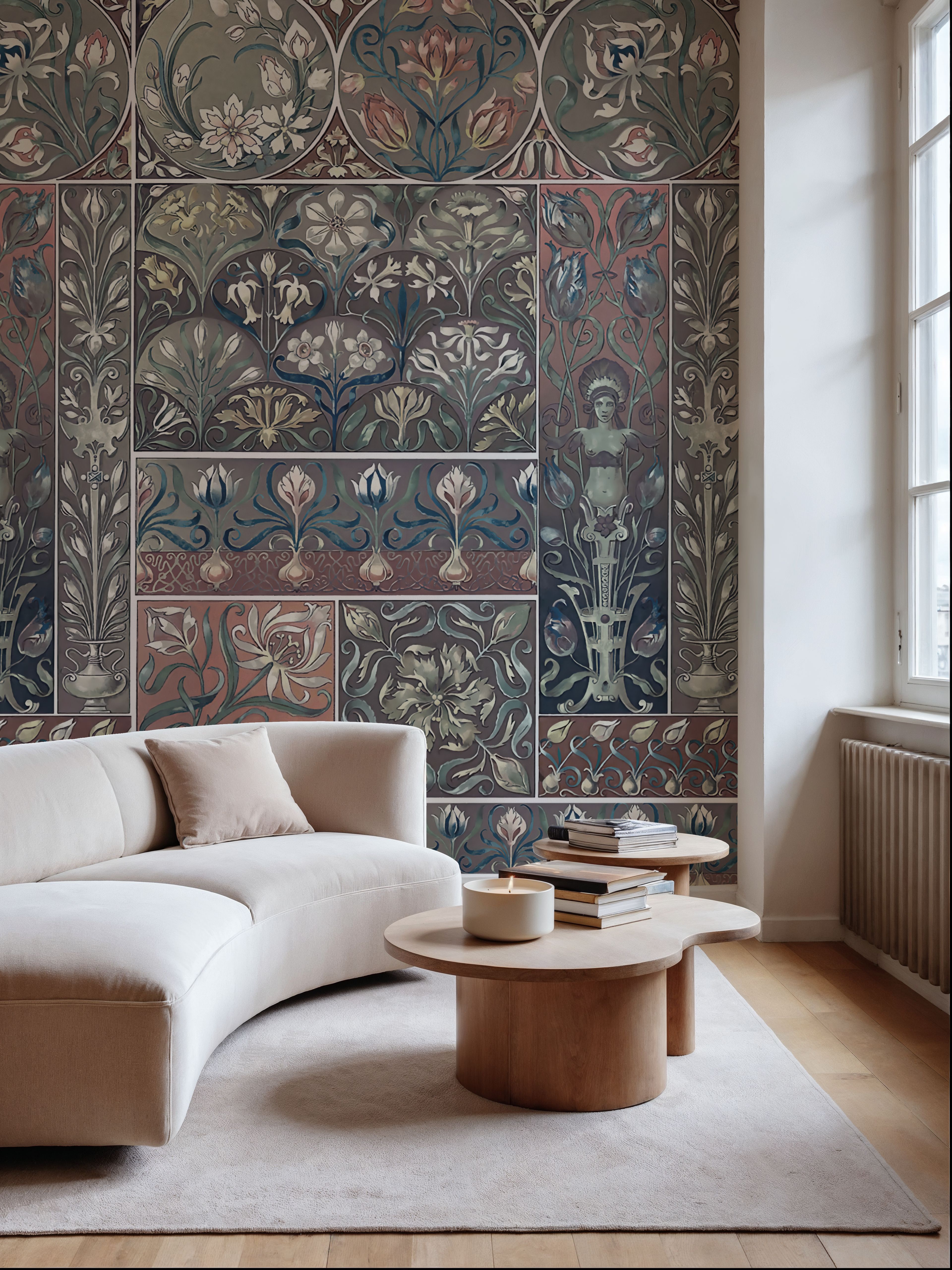 Art Deco Floral Wall