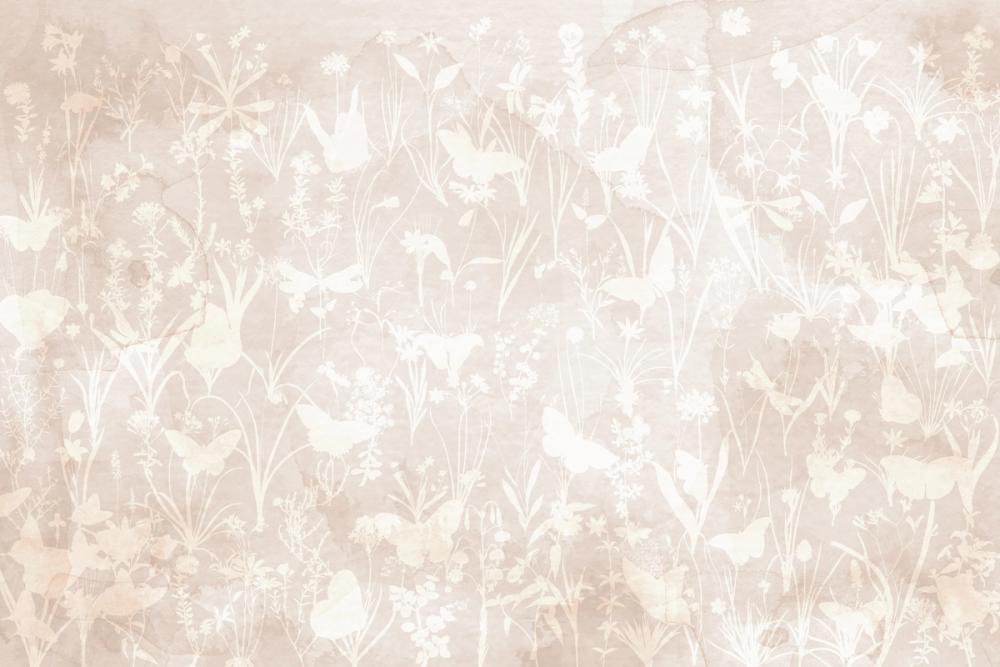 Herbals and Butterflies Double Silhouette Beige