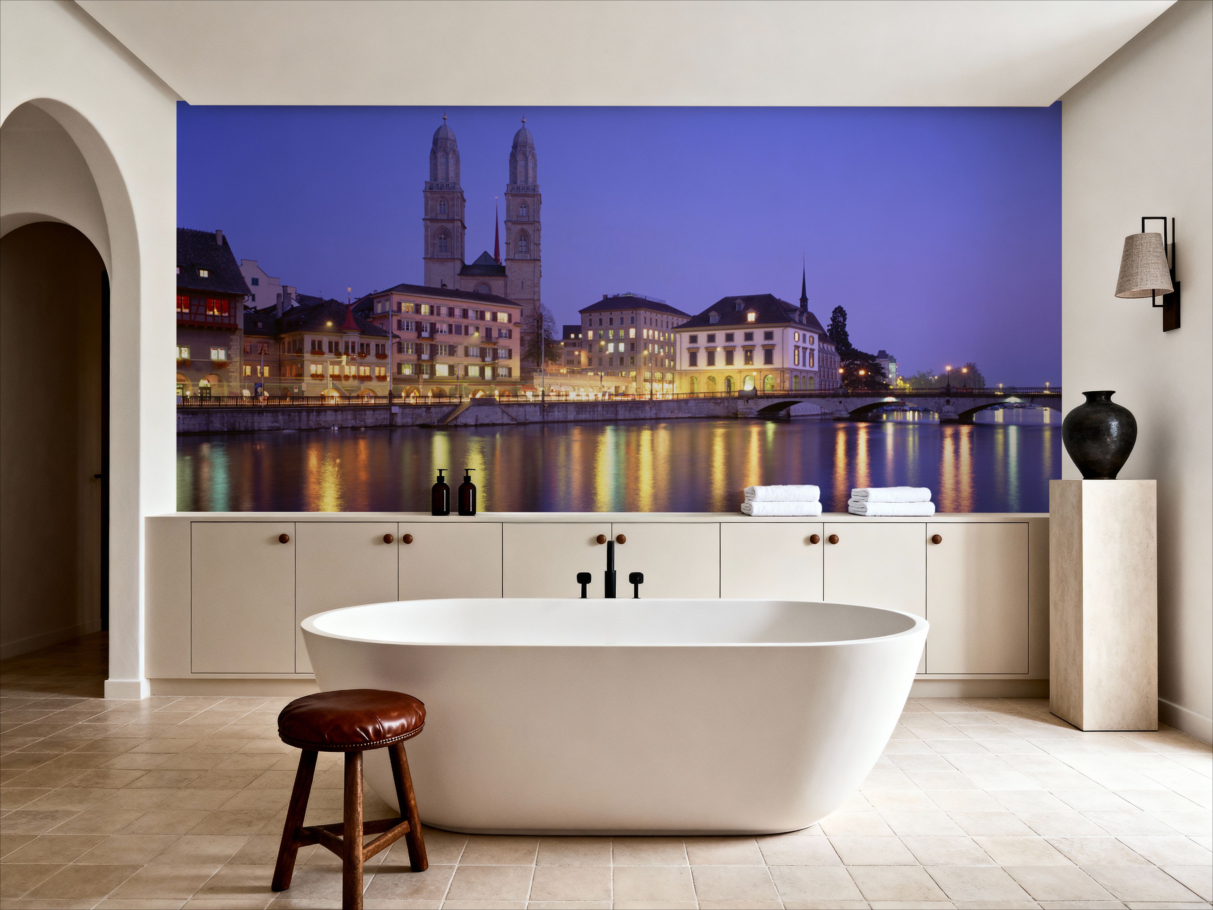 Twilight Towers Reflection