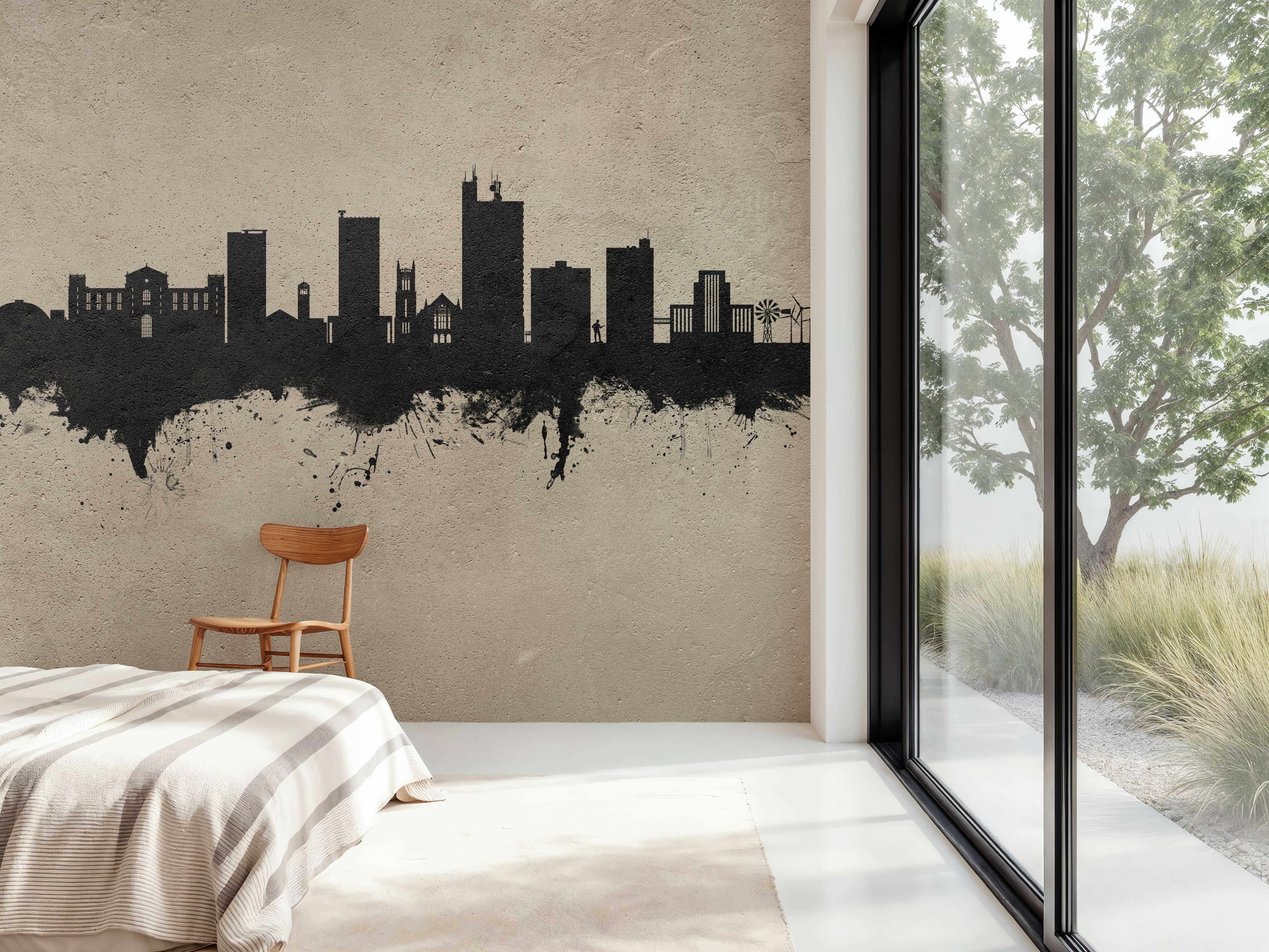 Lubbock Texas Skyline Concrete, Wallpaper