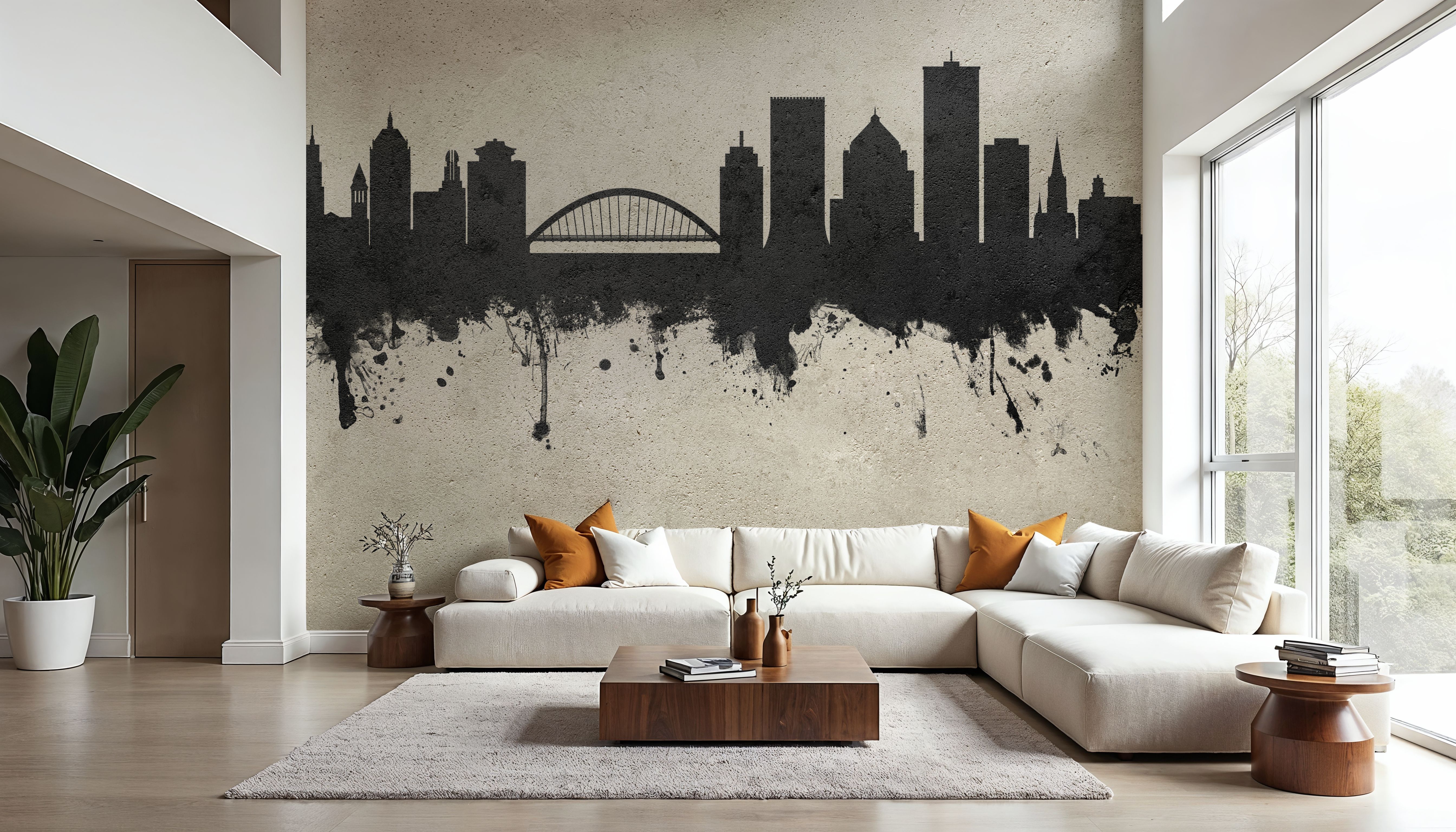 Rochester New York Skyline Concrete, Wallpaper