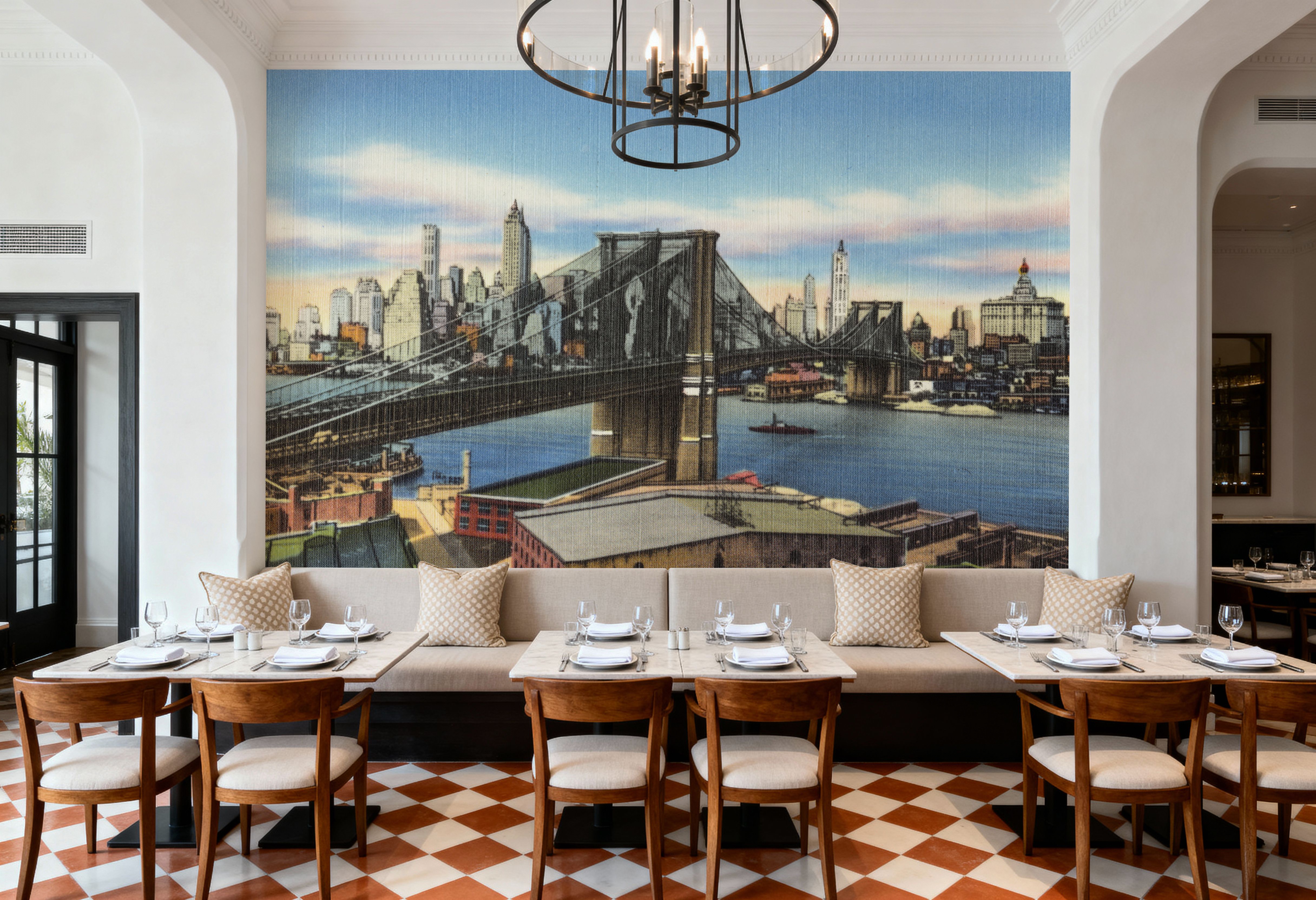 Greetings from Brooklyn Bridge - Screenprint Postcard