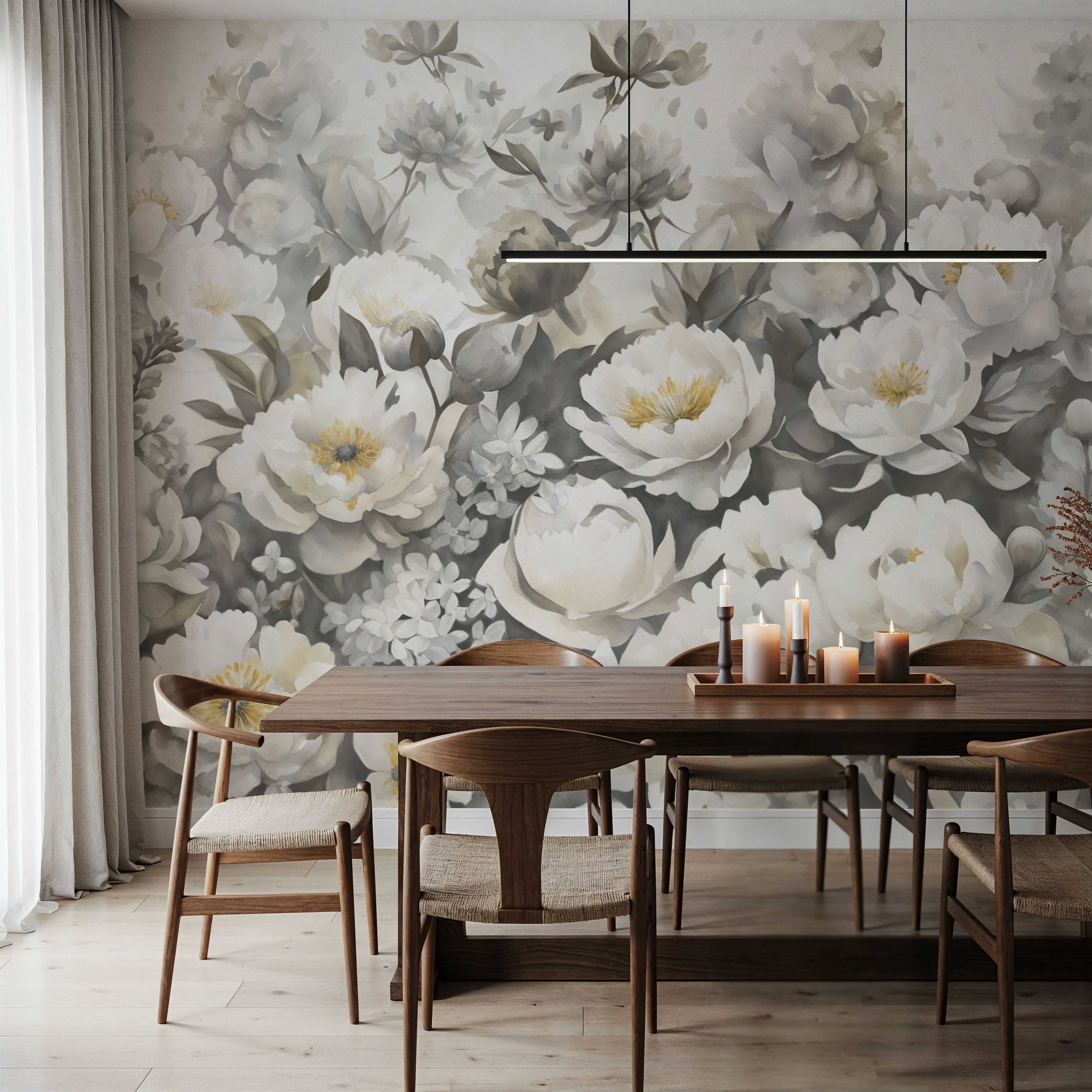 Watercolor Peonies Fall