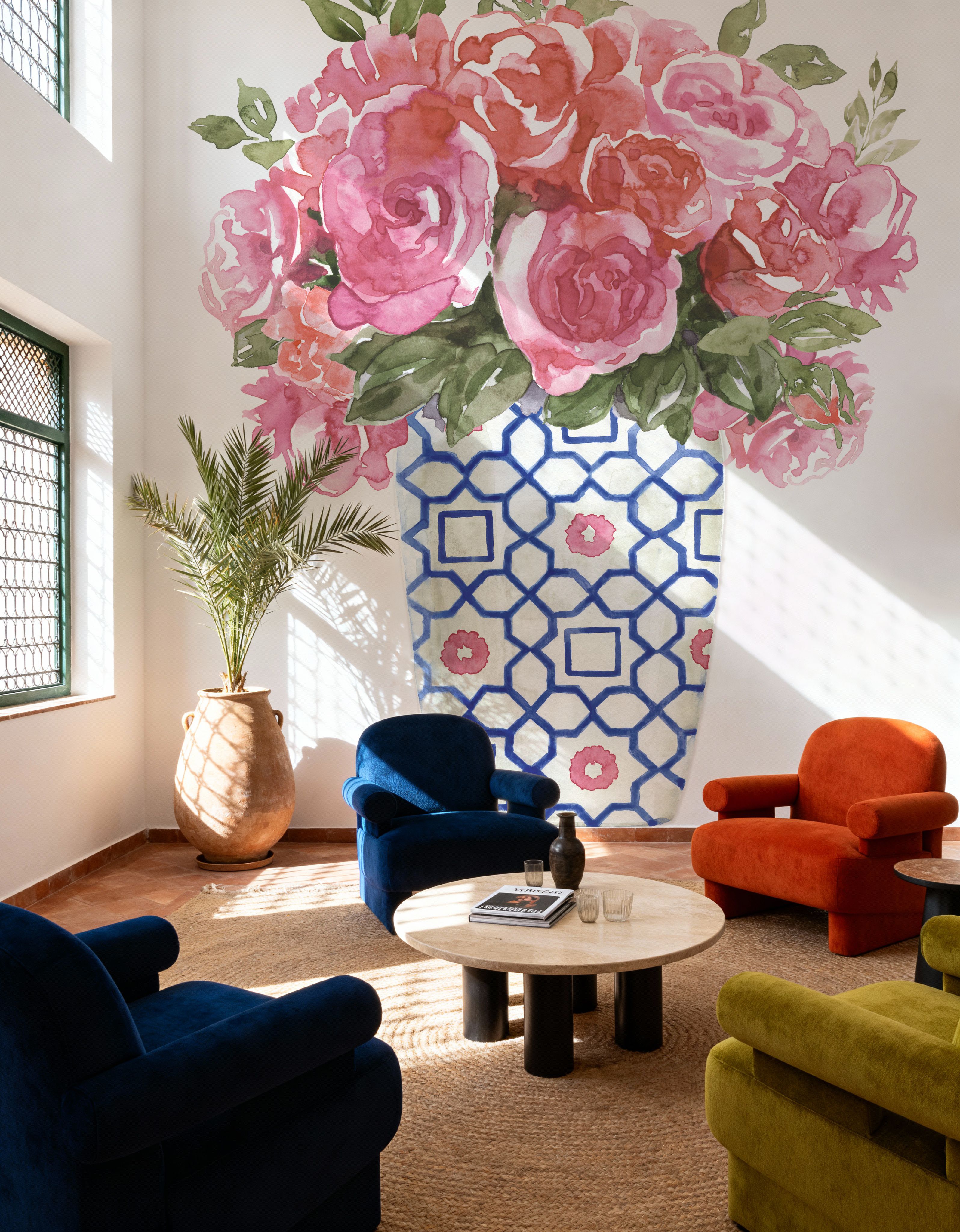 Wall Mural - From the East IV - Lines Squares mural wallpaper - Bedroom - Wallism US - Premium, Textured or Peel & Stick