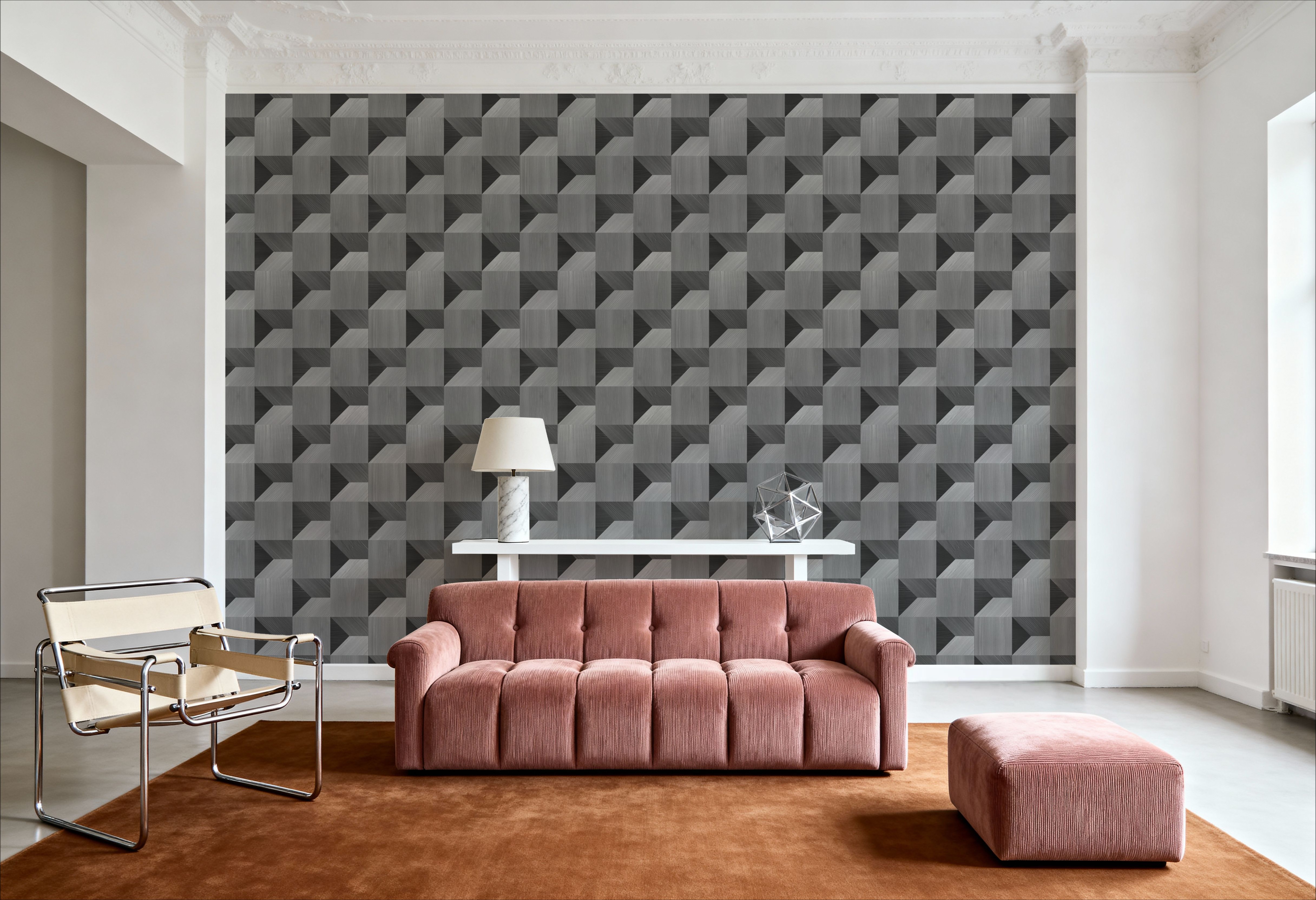 Illusion Box Marquetry, Slate