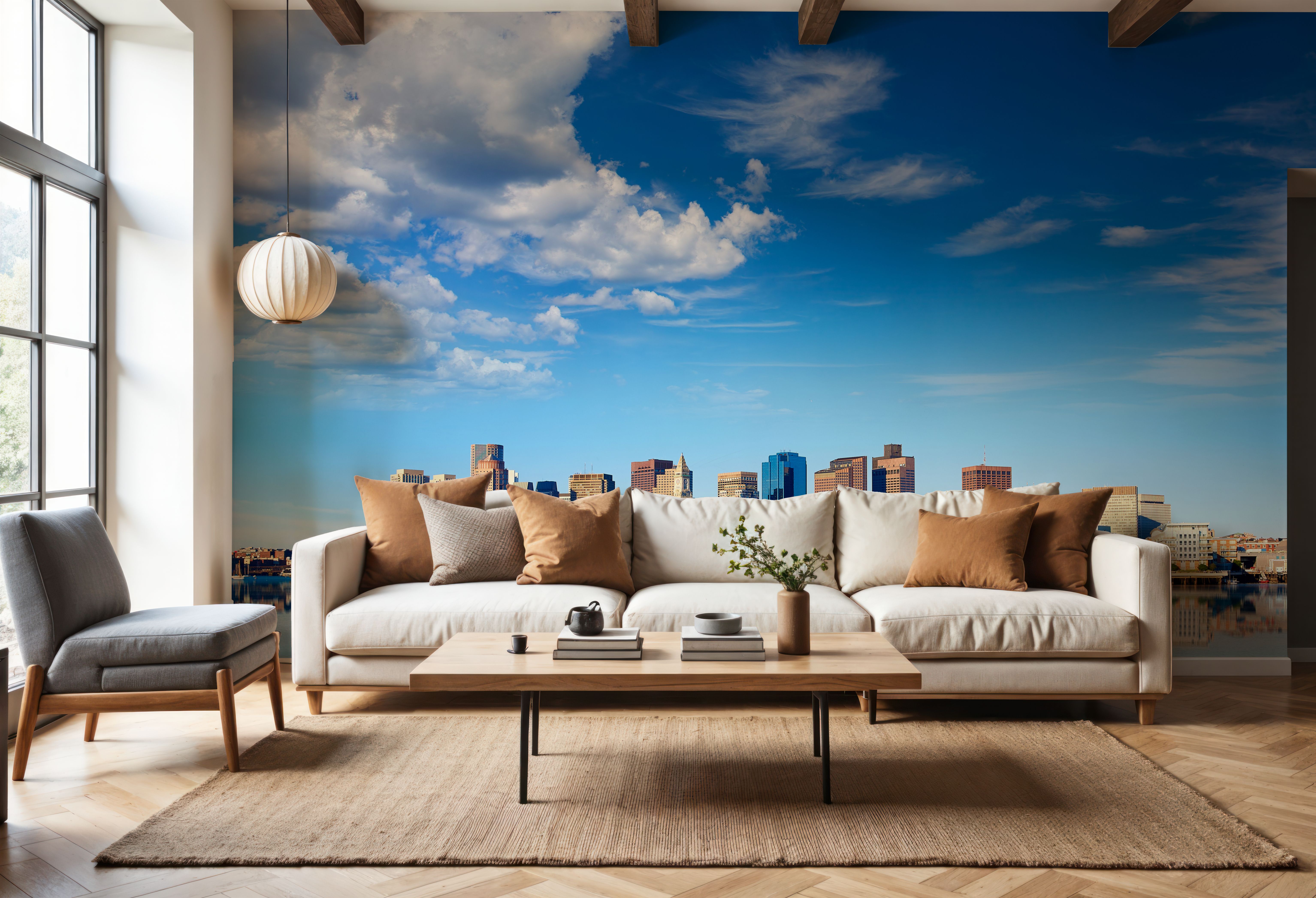 Boston Harbor Skyline, Wallpaper