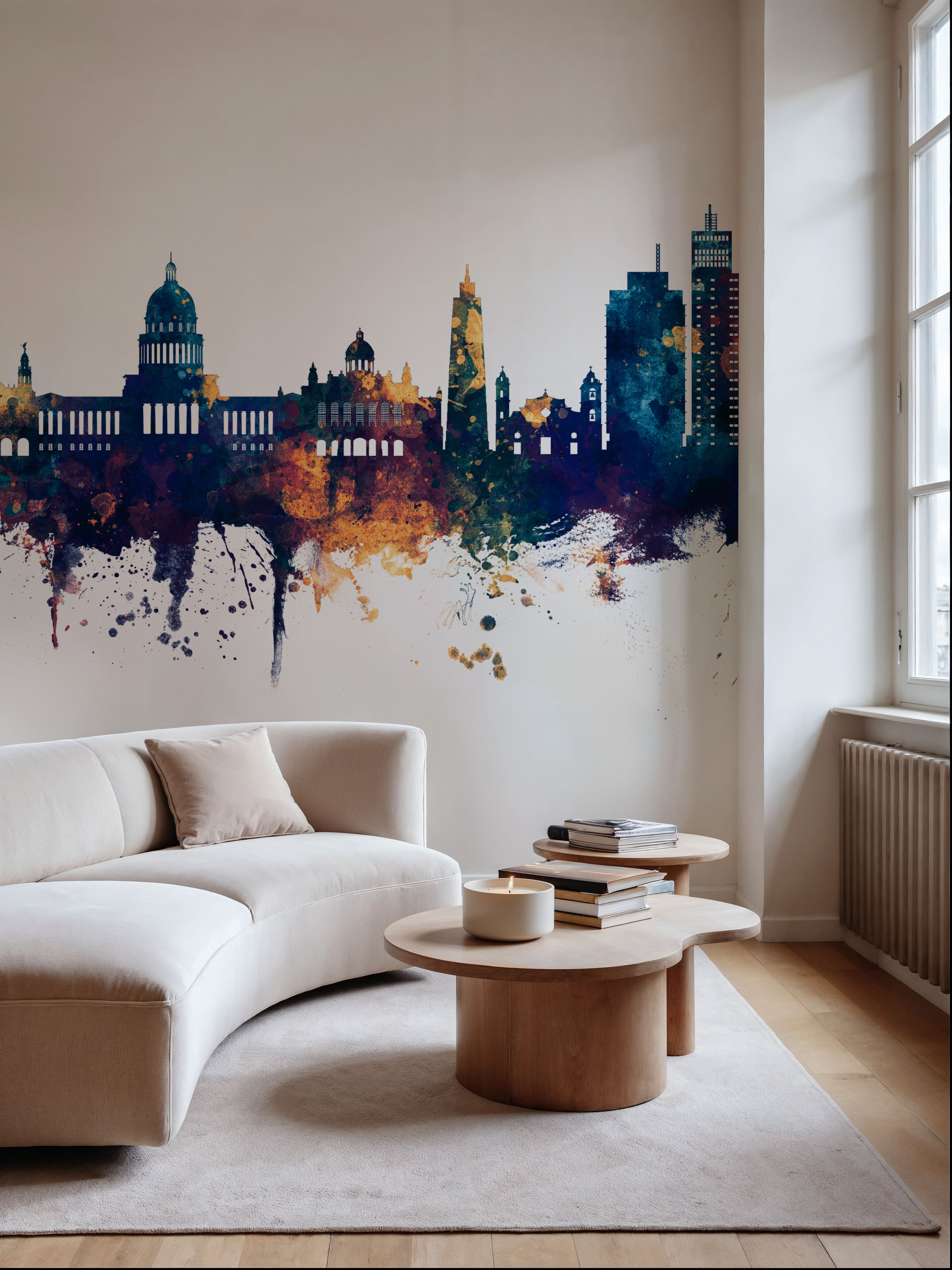 Havana Cuba Skyline Blue & Bronze