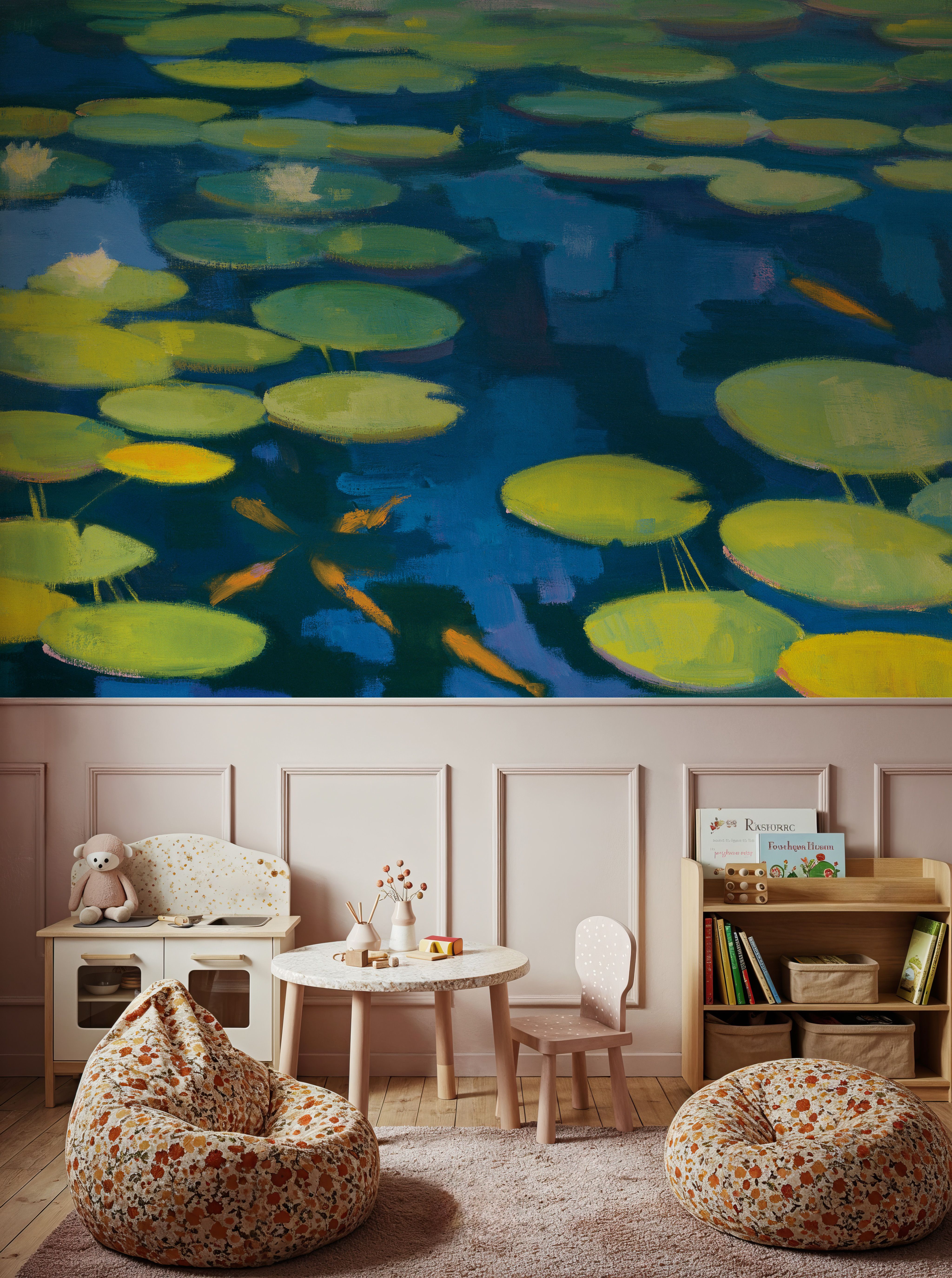 Lily Pond with Koi