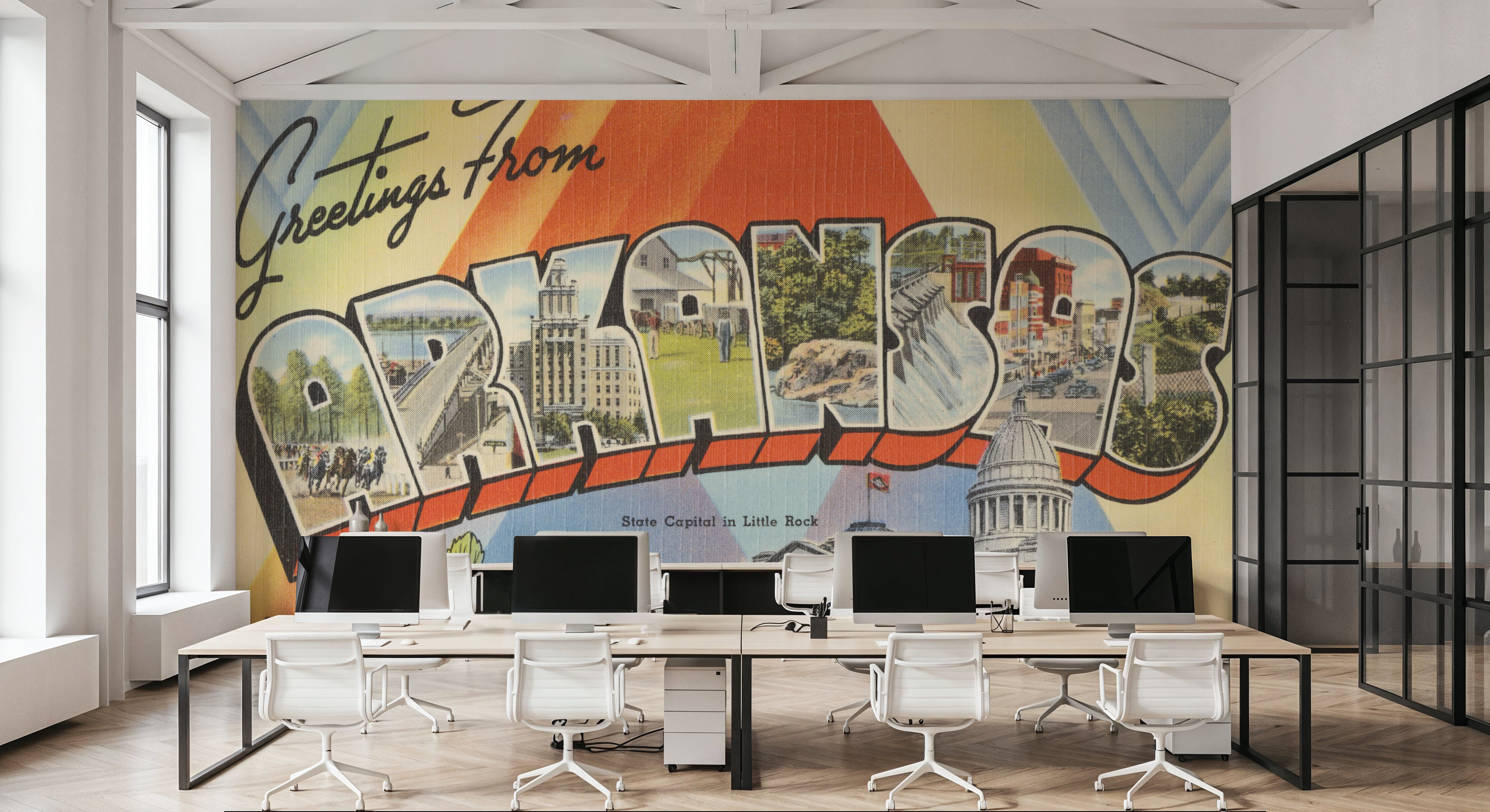 Greetings from Arkansas - Screenprint Postcard