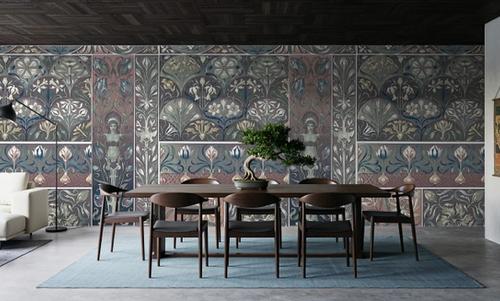 Art Deco Floral Wall