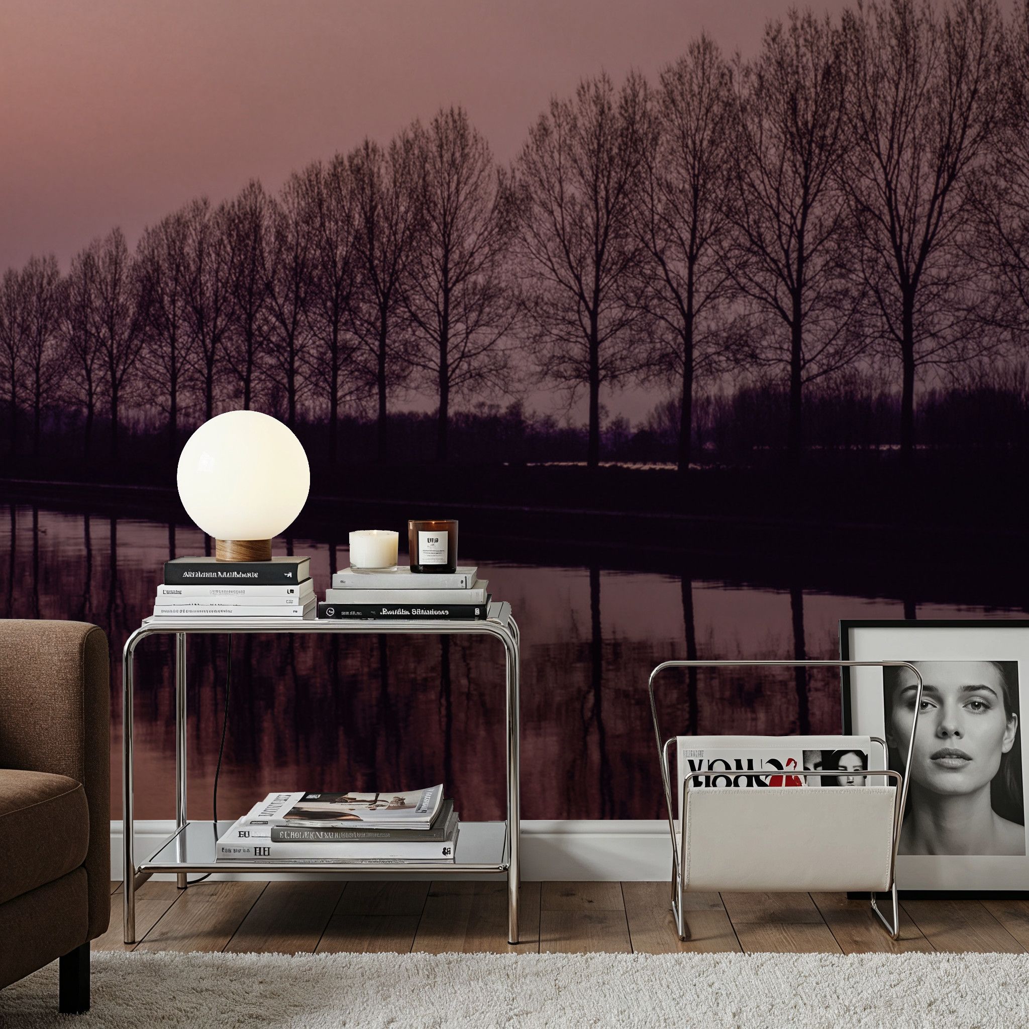 Windmill Twilight Reflection