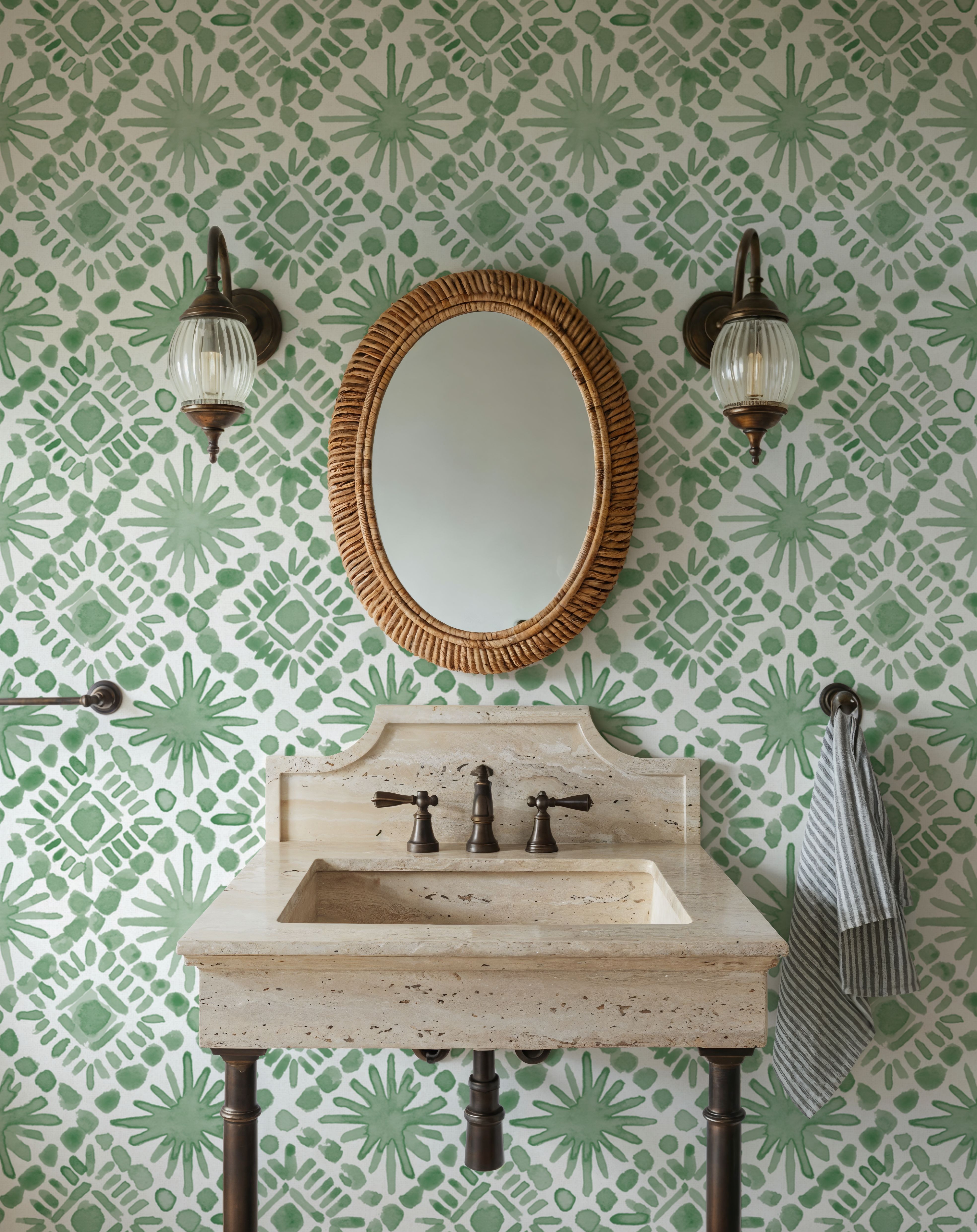 Paradise Splash Dark Green