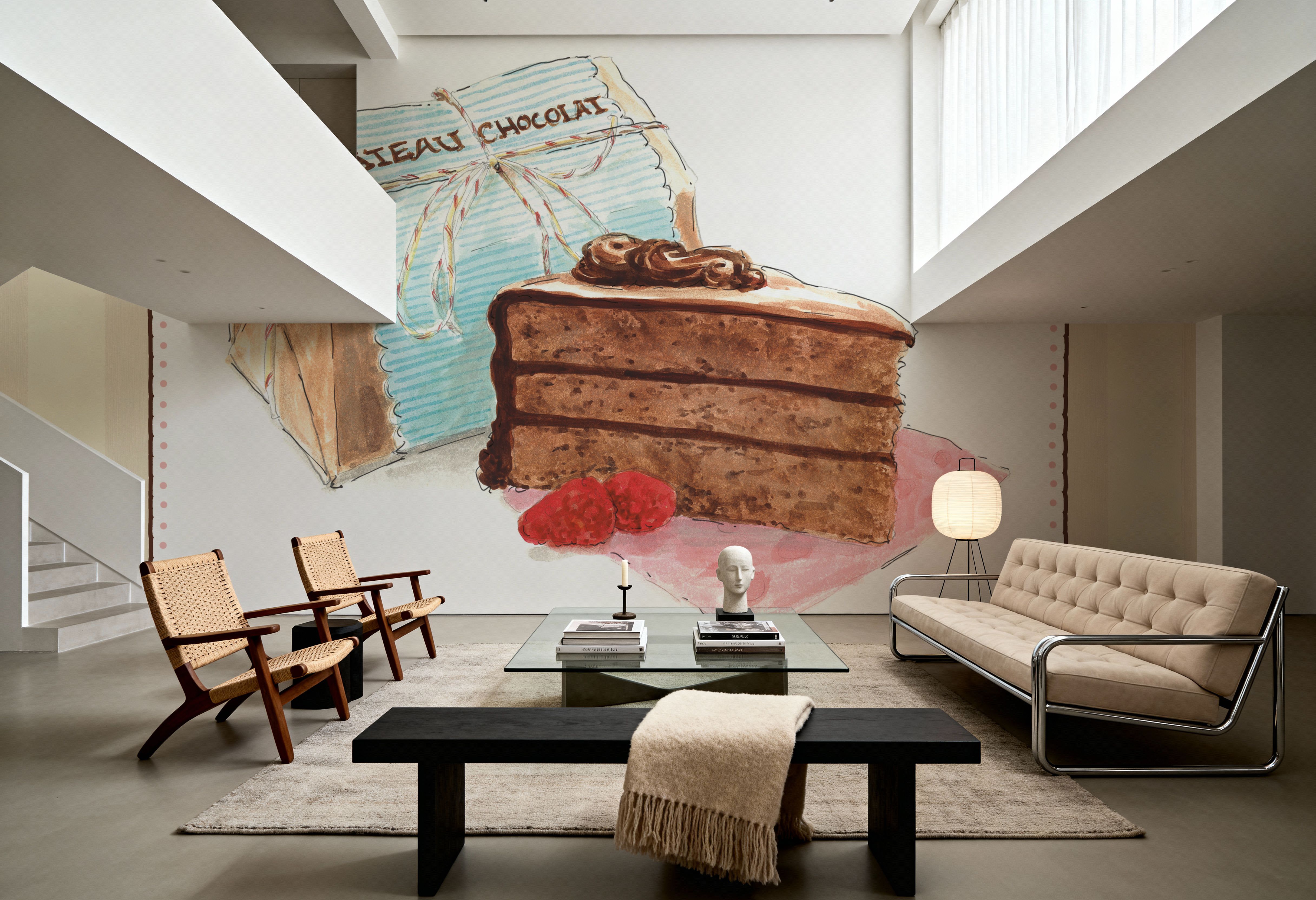 Gateau Chocolate on Stripes