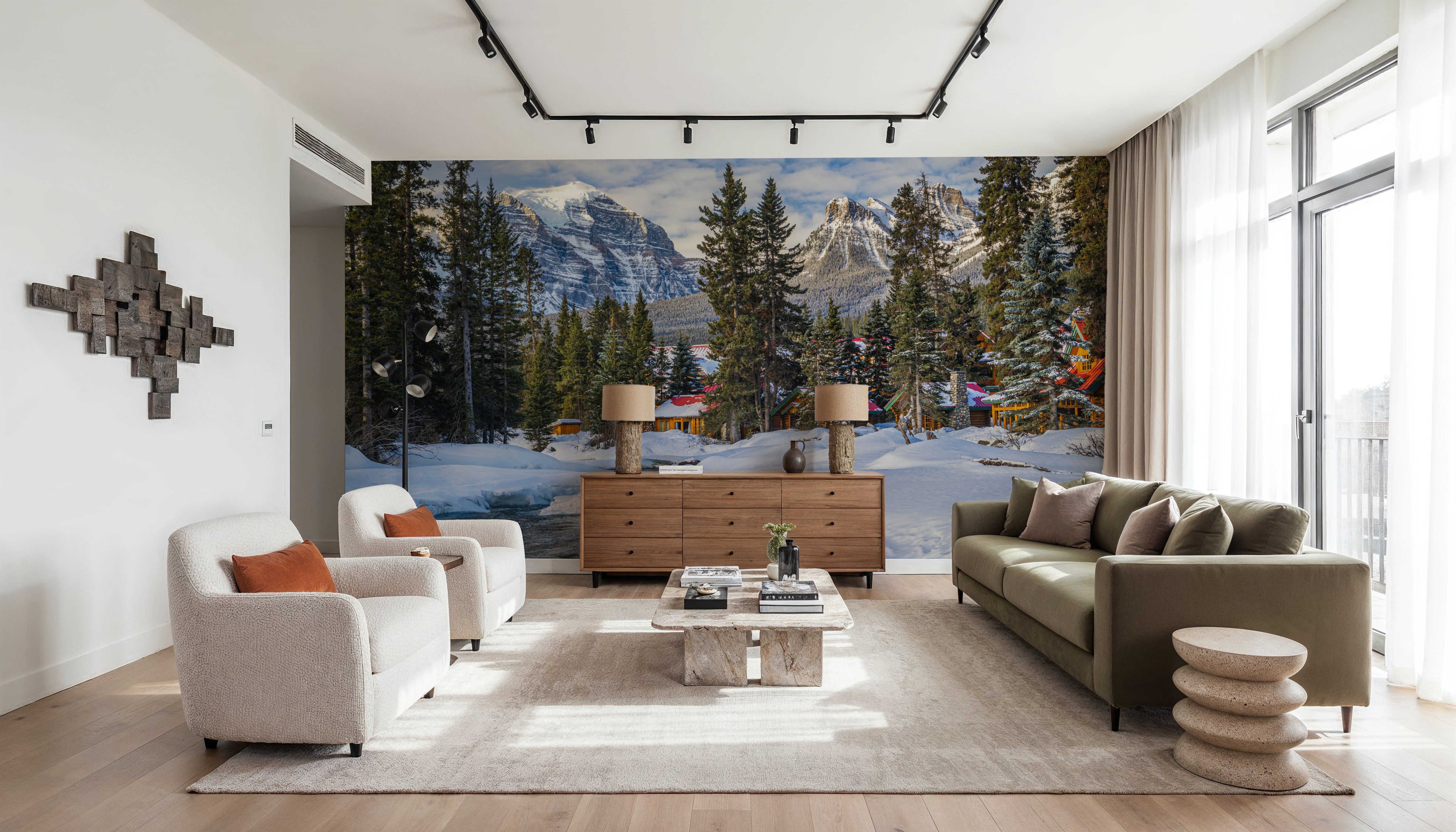 Post Hotel, Papier peint