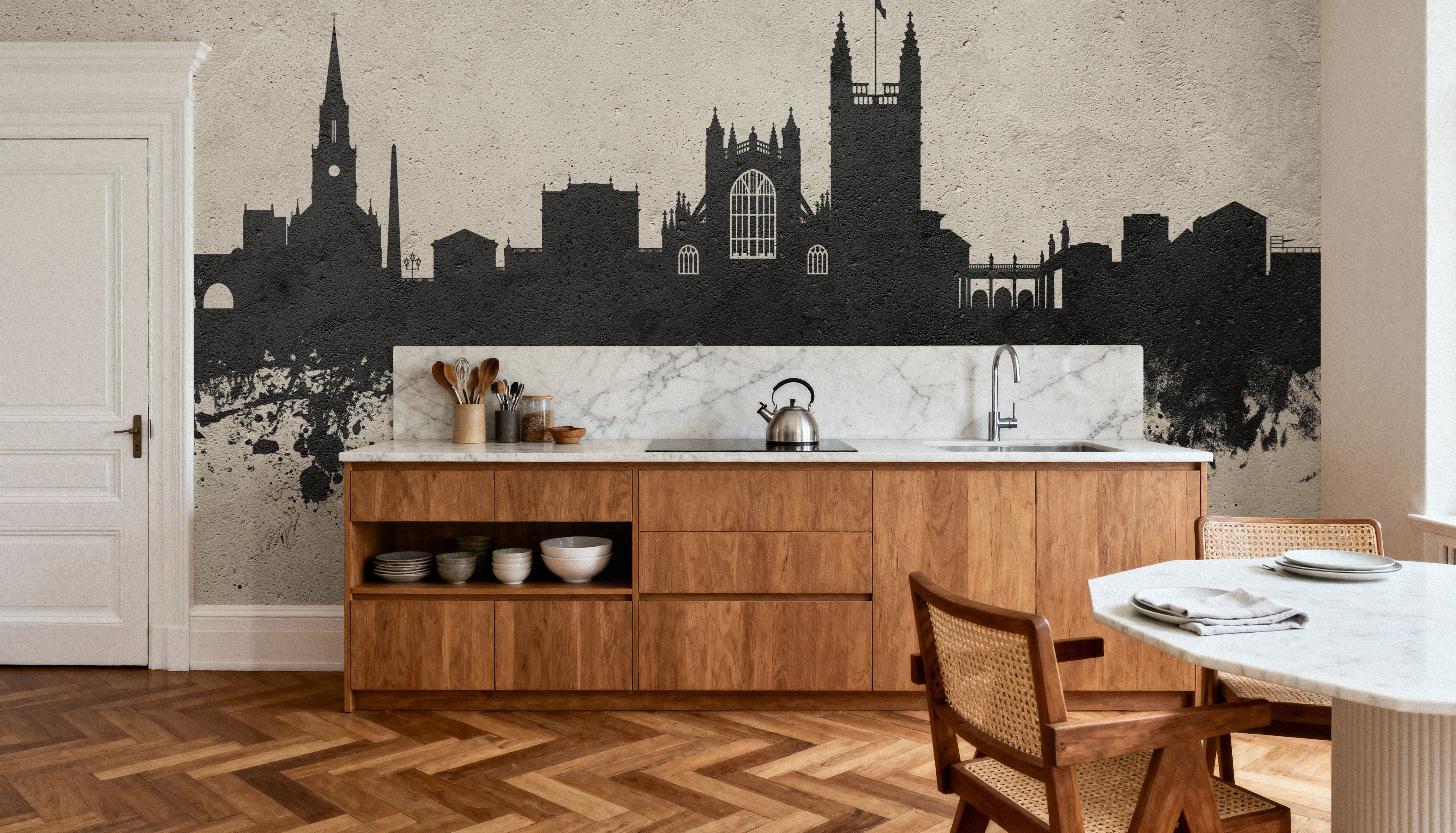 Bath England Skyline Concrete, Wallpaper