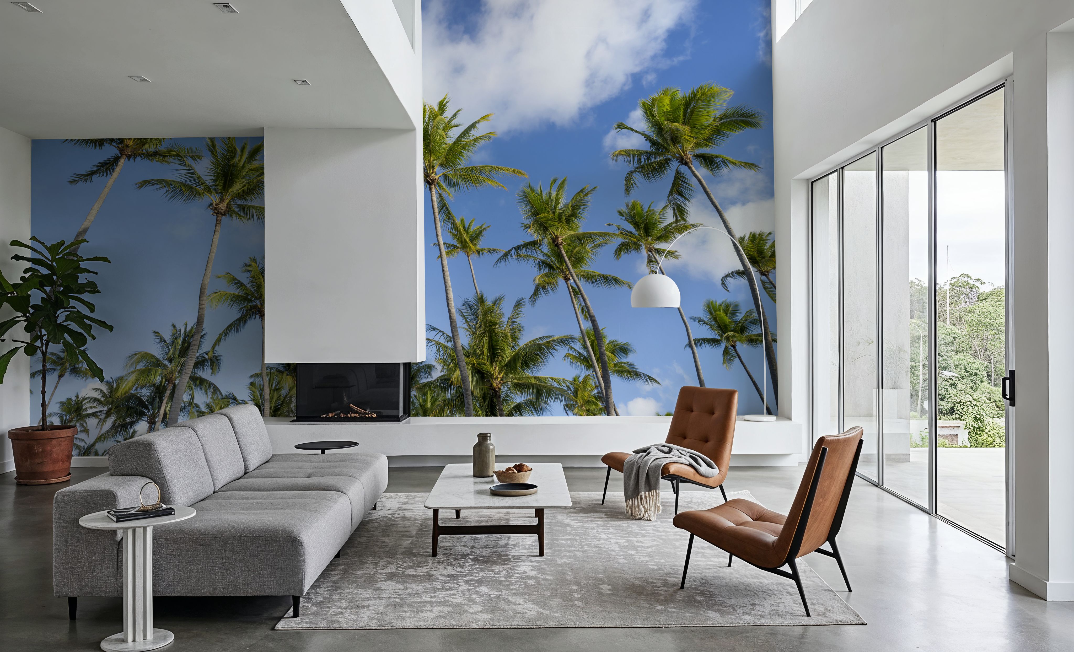 Strecthing Palm Trees