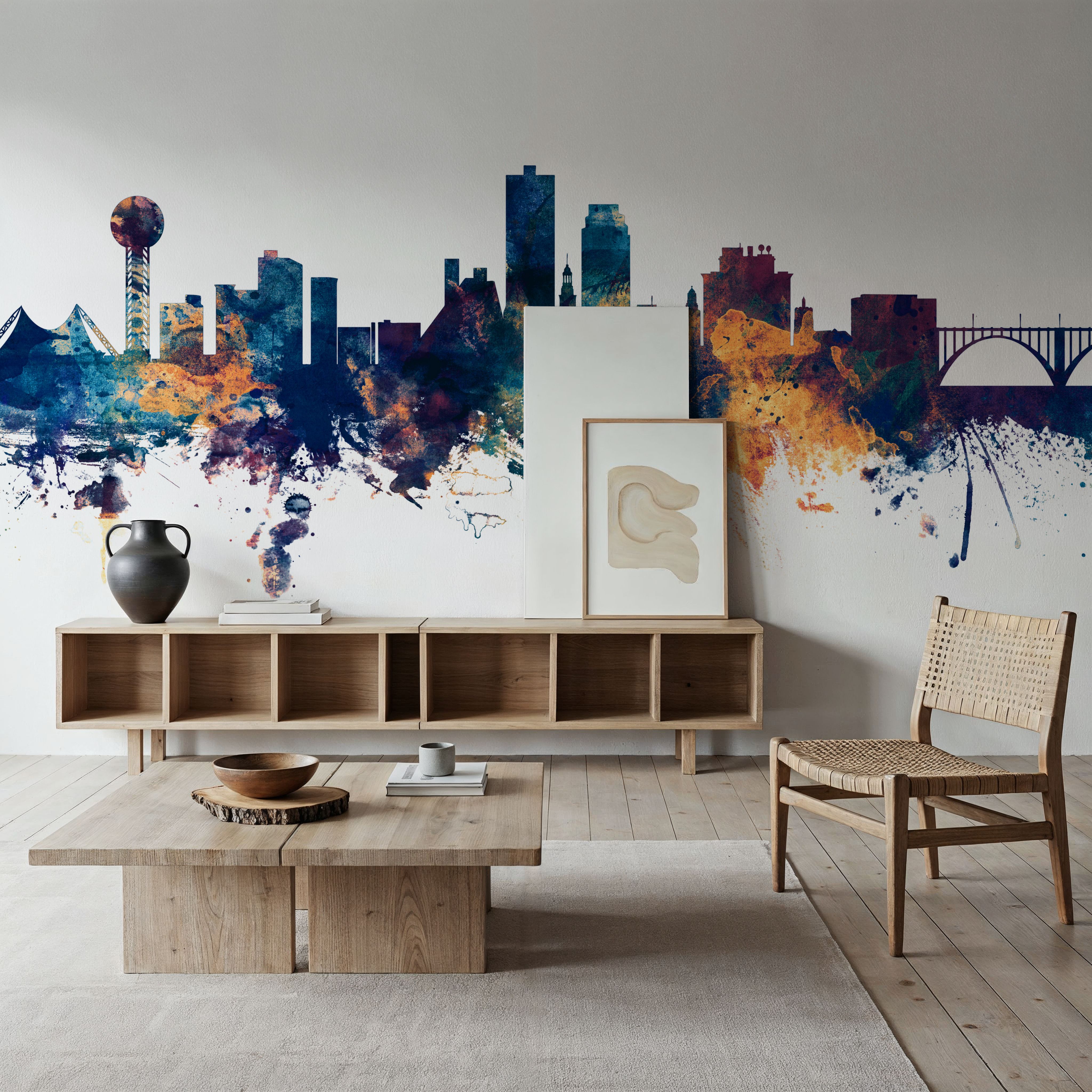 Knoxville Tennessee Skyline Blue & Bronze