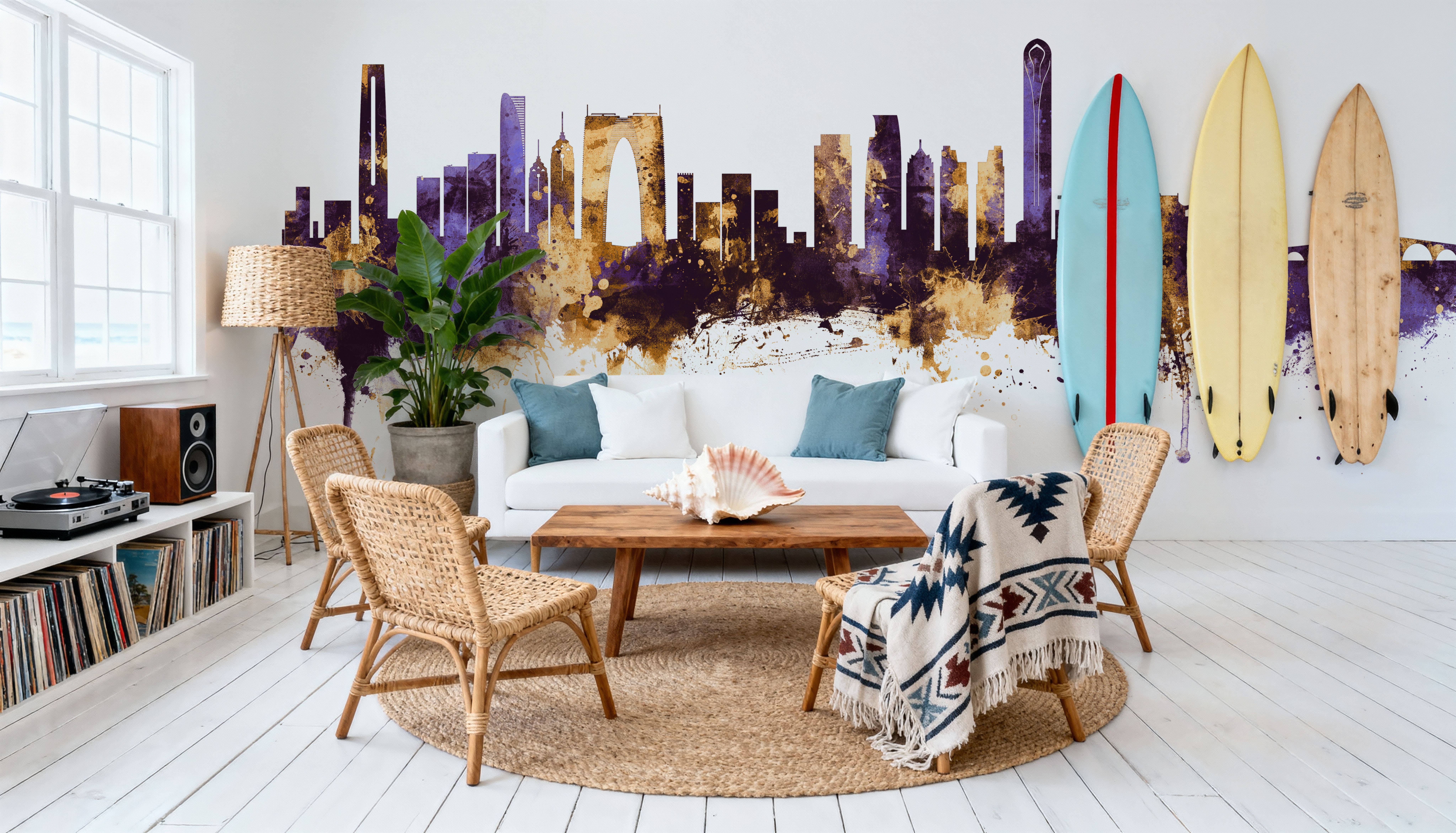 Suzhou China Skyline Purple & Gold