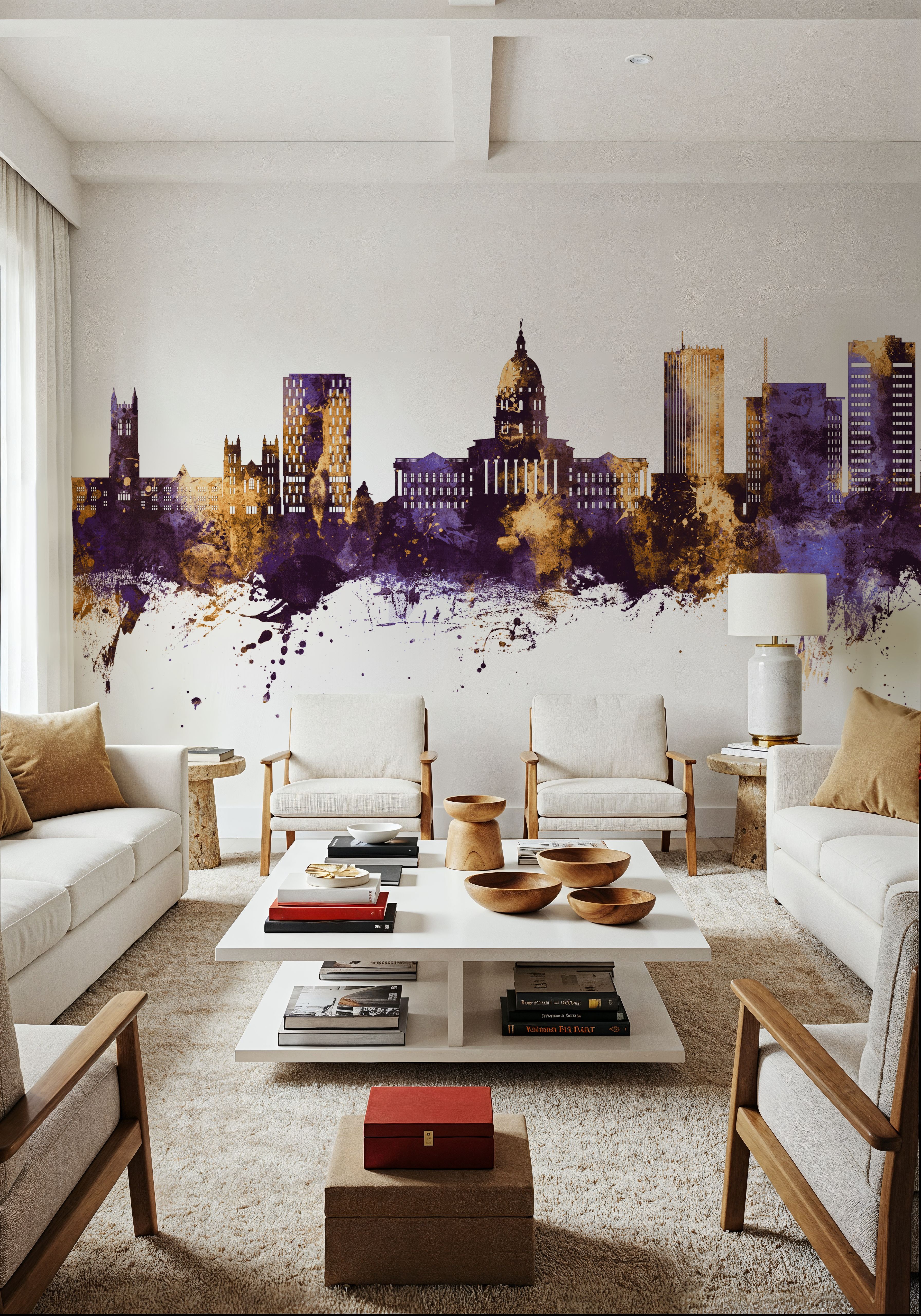 Topeka Wyoming Skyline Purple & Gold