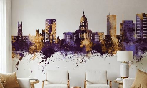 Topeka Wyoming Skyline Purple & Gold