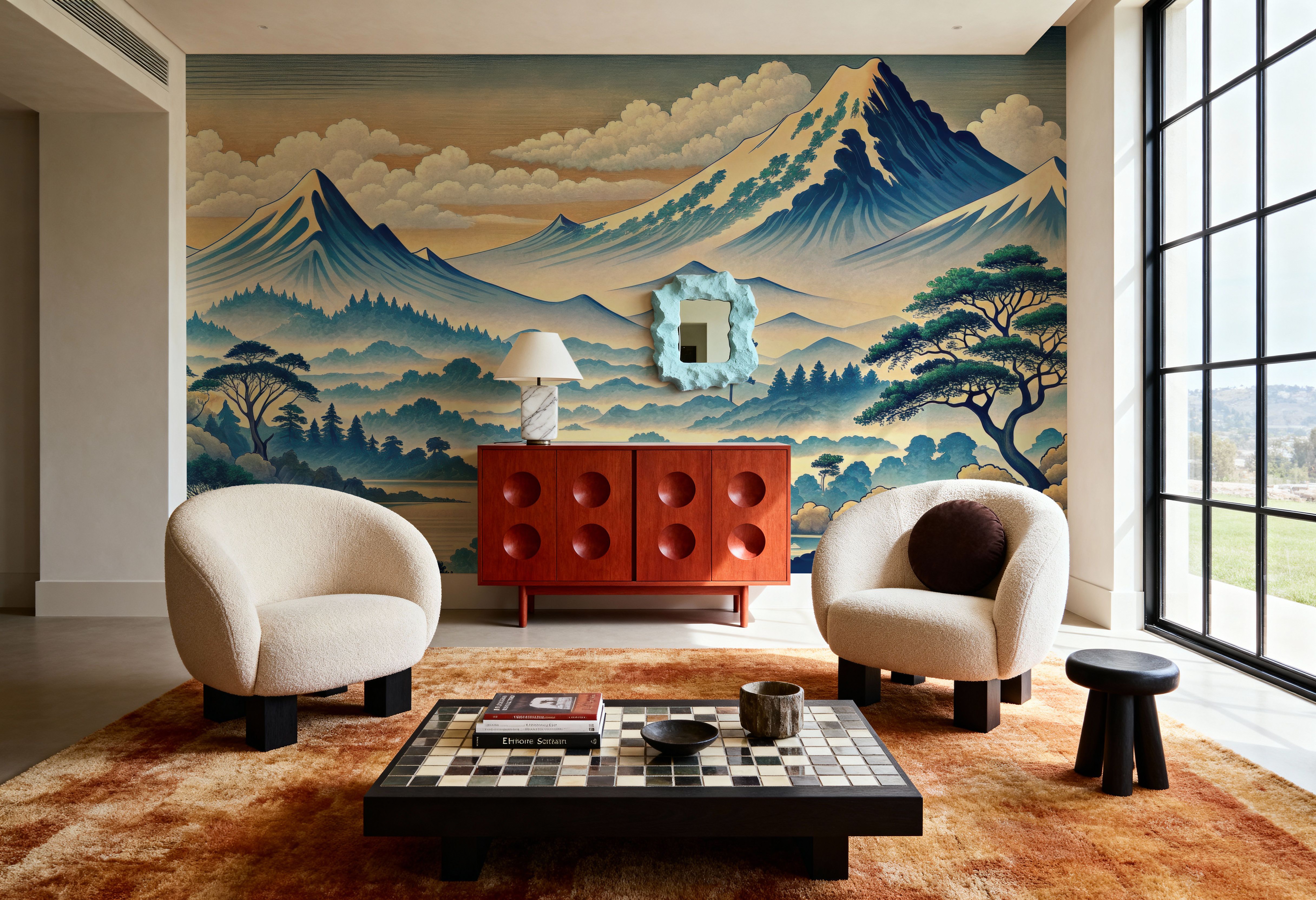 Ukiyo-e Mountains, Papier peint