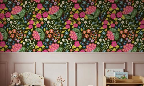 Happy Flowers, Pine Green