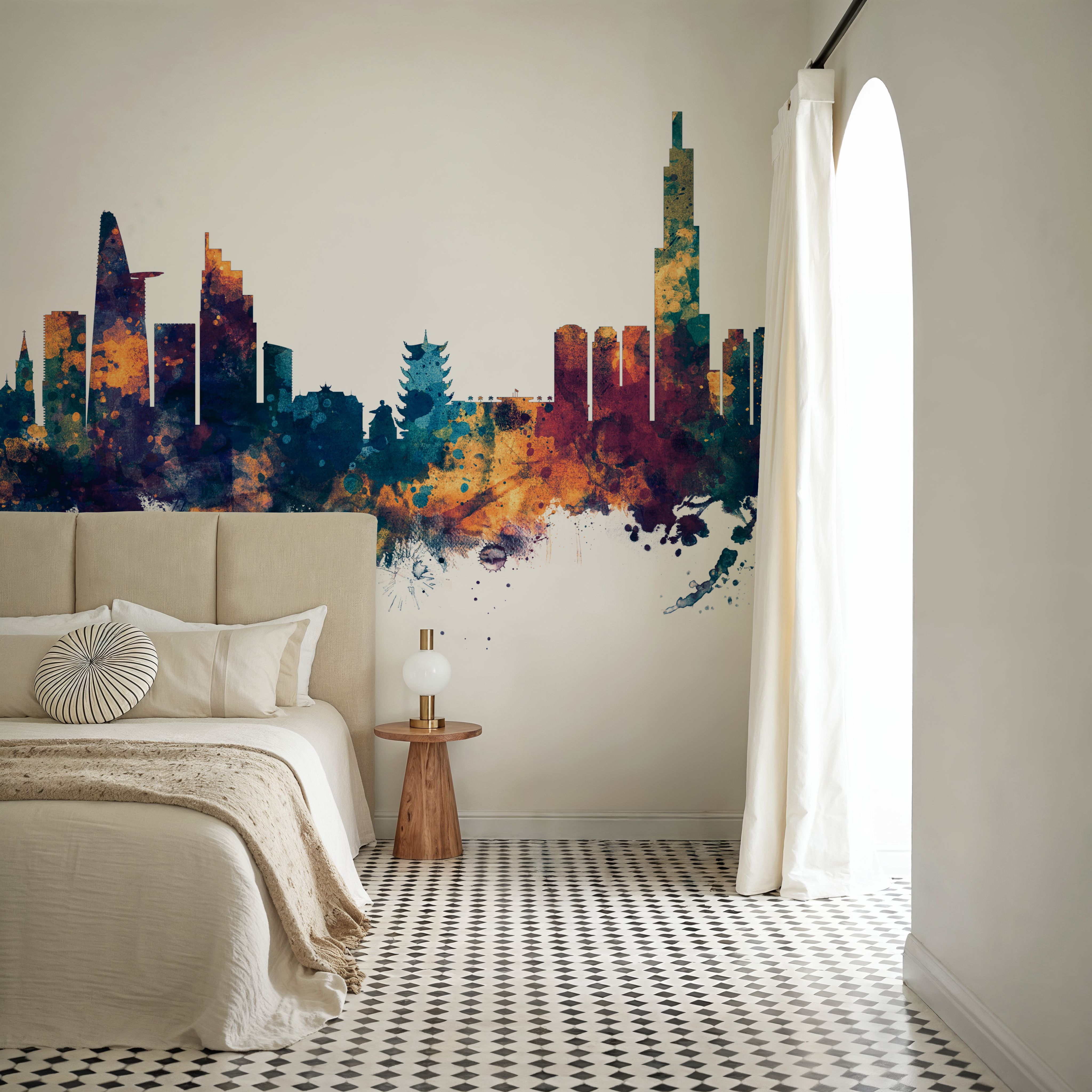 Ho Chi Minh City Vietnam Skyline Blue & Bronze