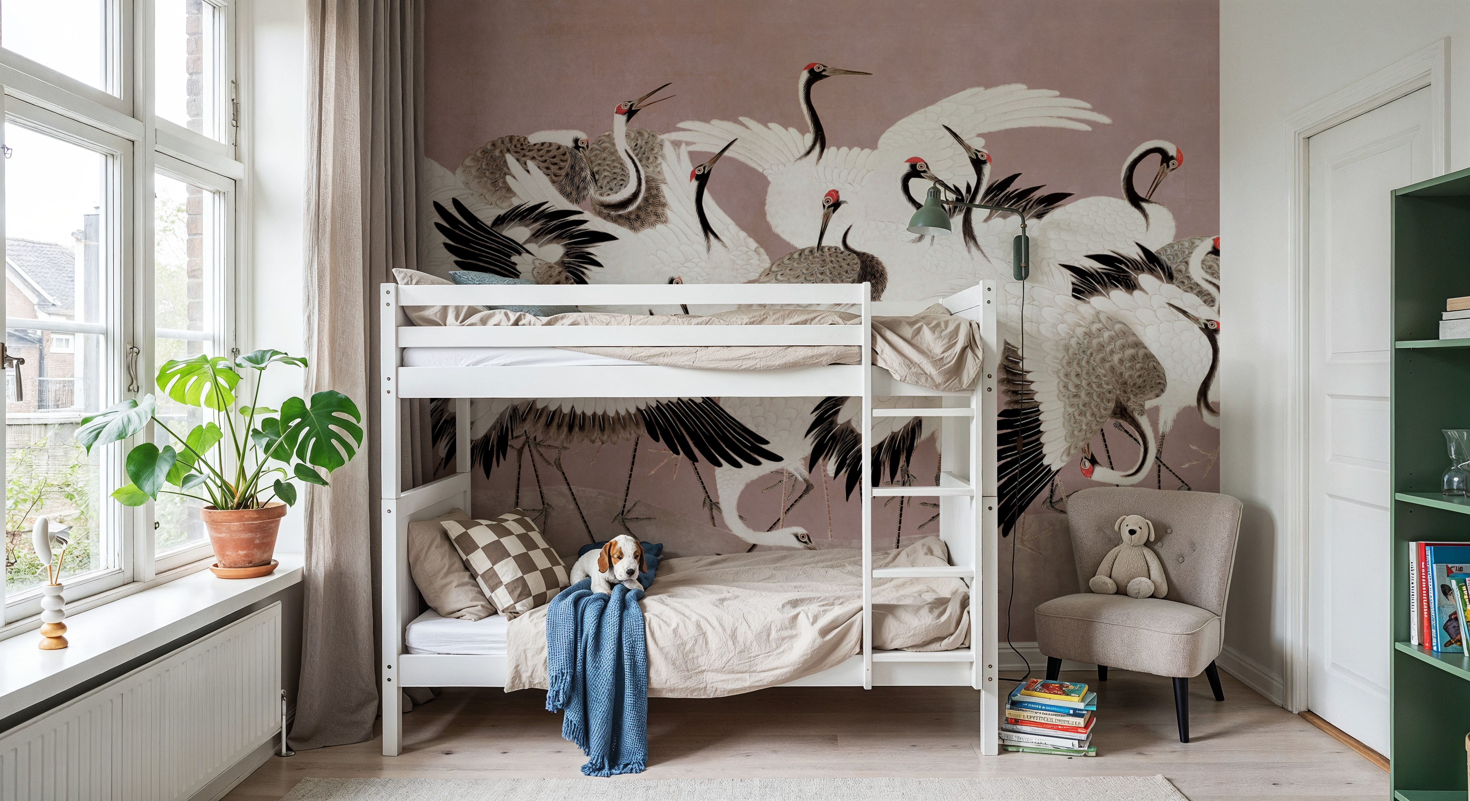 Japanese Flock of Cranes, Rosebud