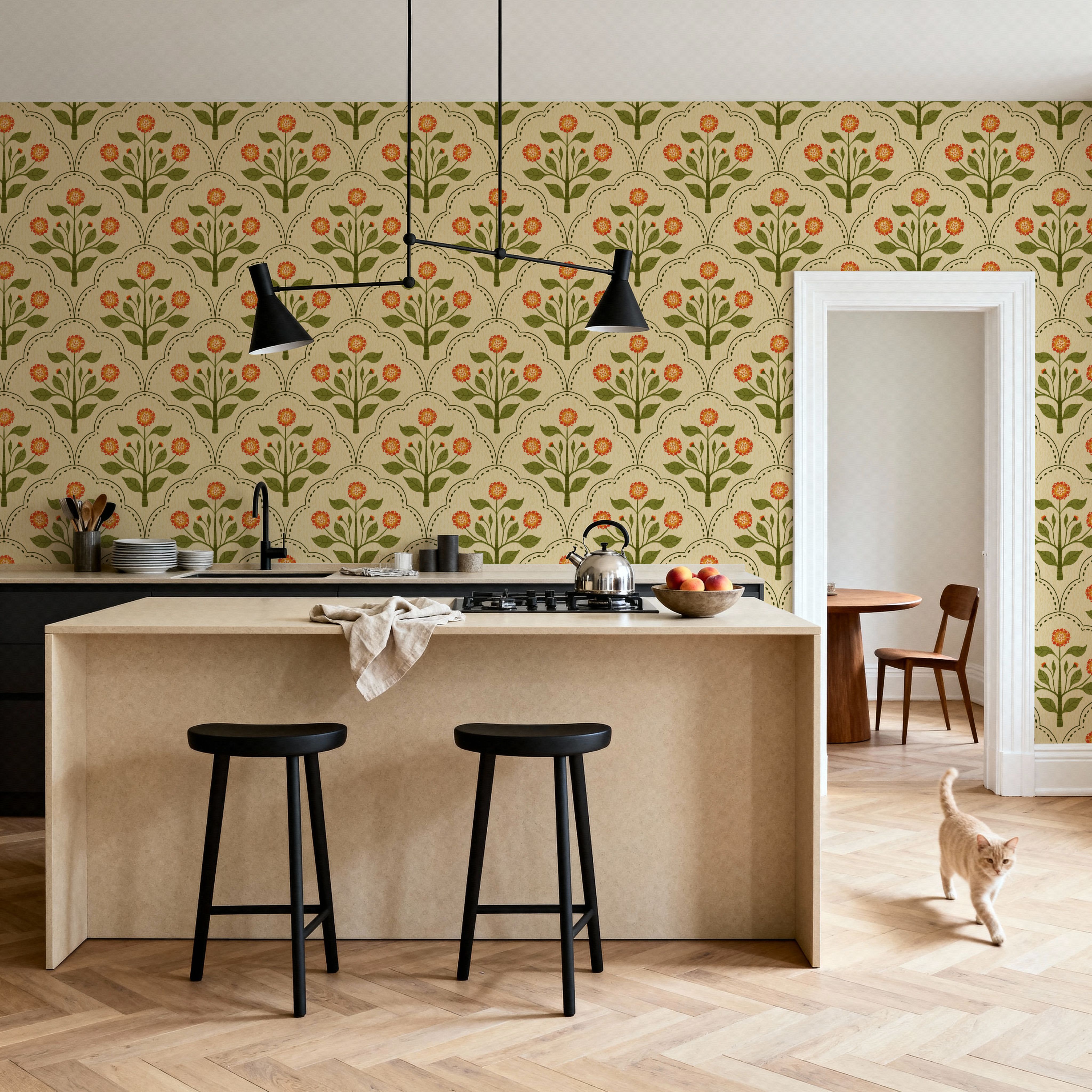 Lantana, Orange, Wallpaper