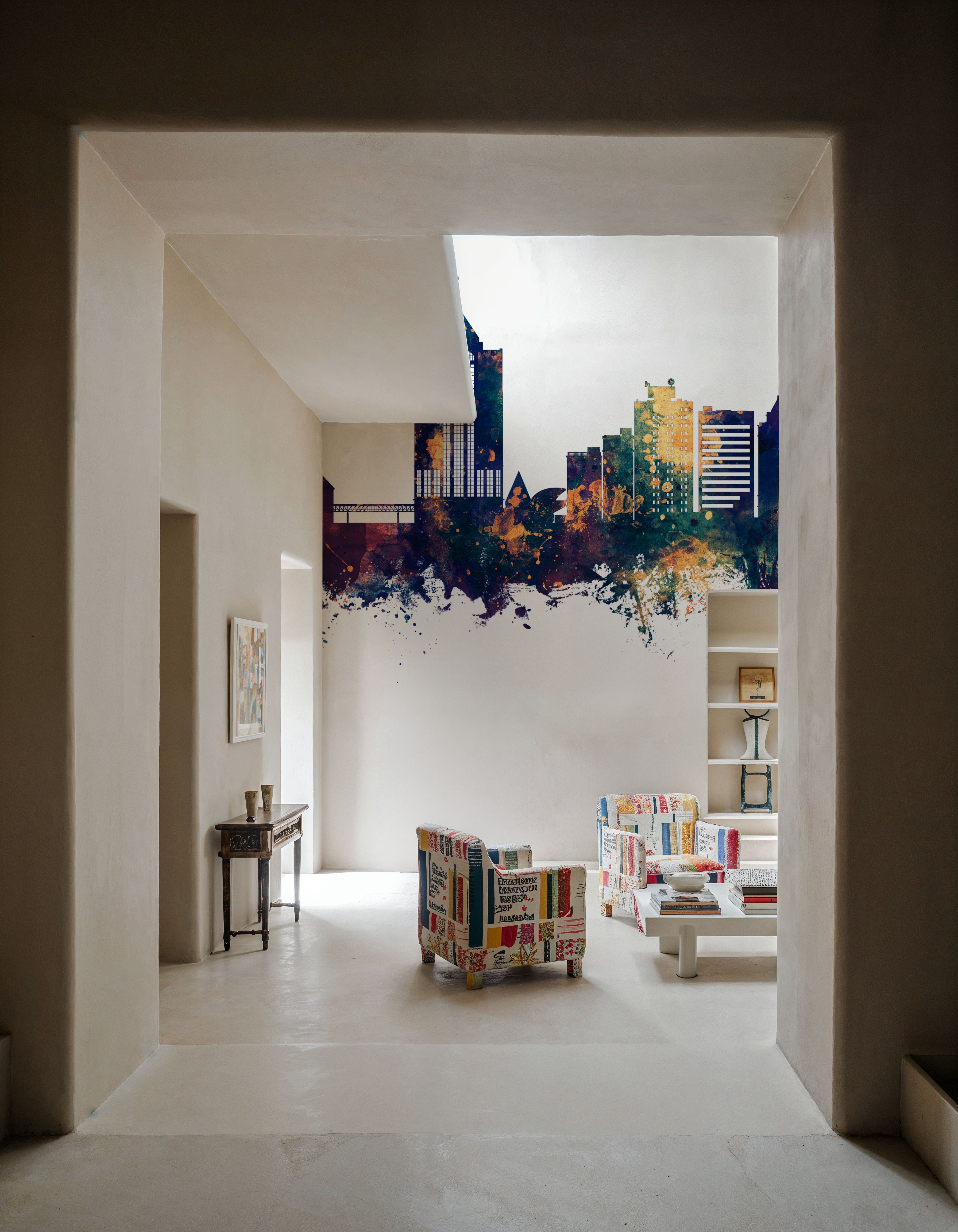 Roanoke Virginia Skyline Blue & Bronze