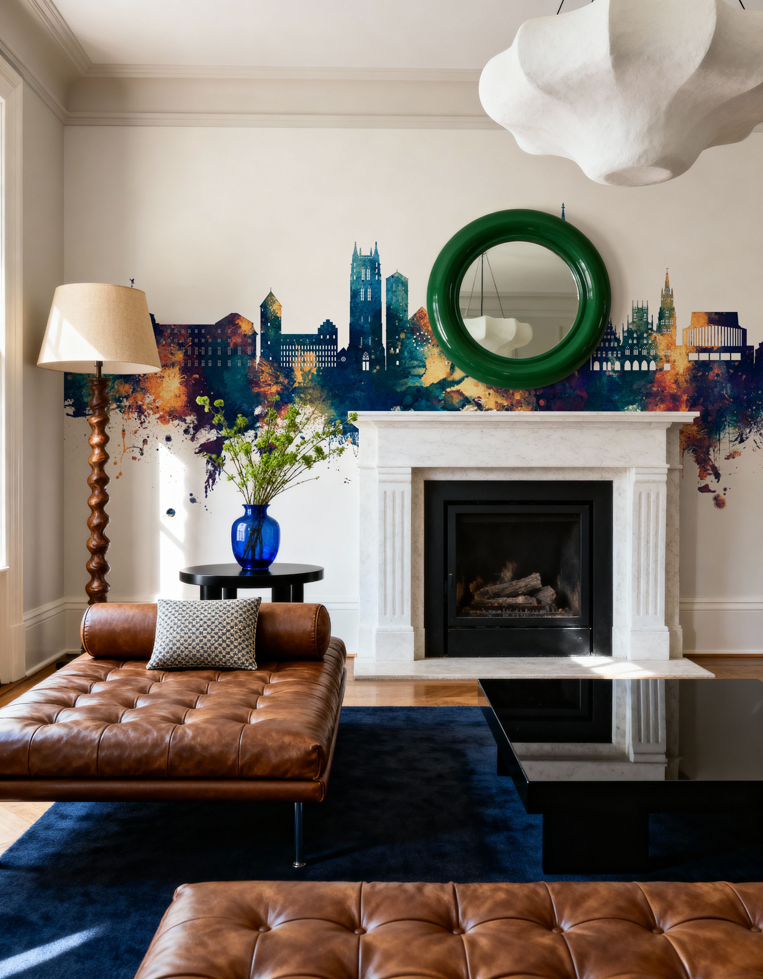 Münster Germany Skyline Blue & Bronze